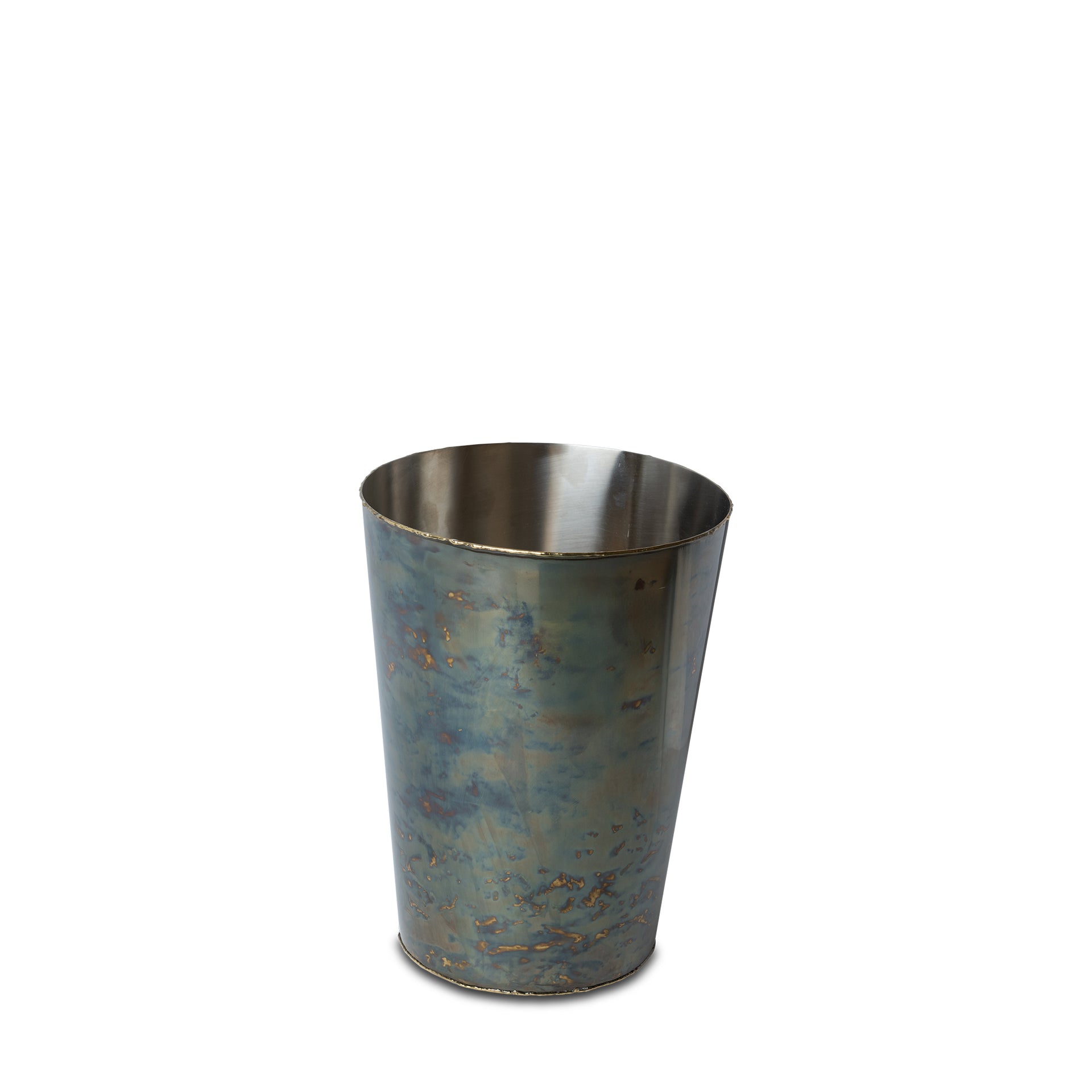 GOLD DRIP BORDER WASTE BASKET