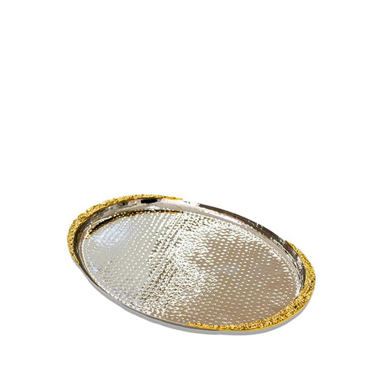 OVAL TRAY WITH MOON HANDLE