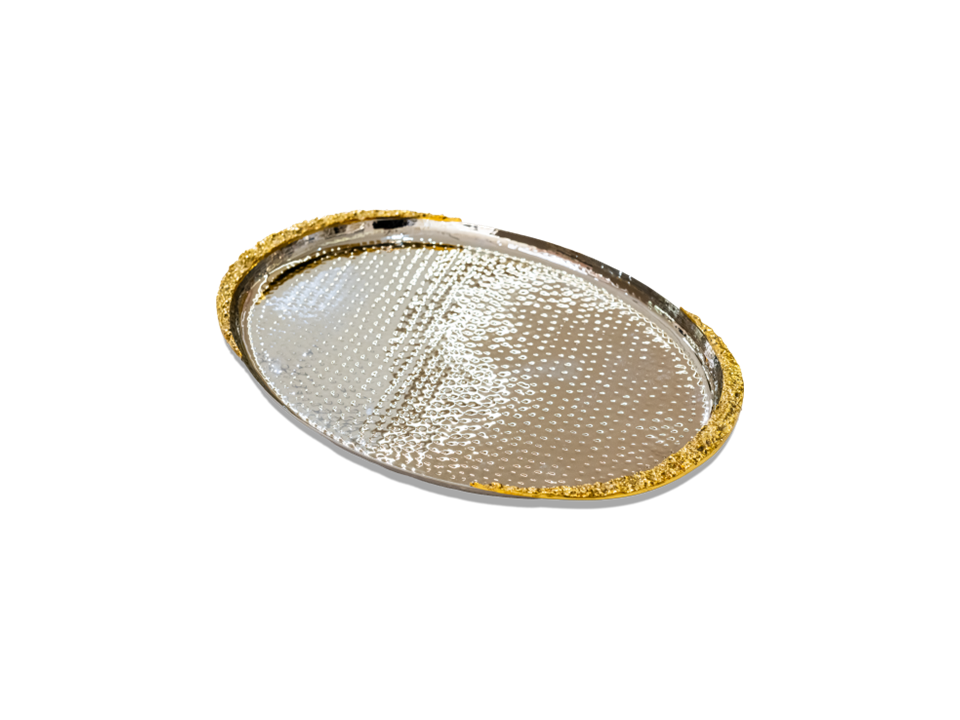OVAL TRAY WITH MOON HANDLE