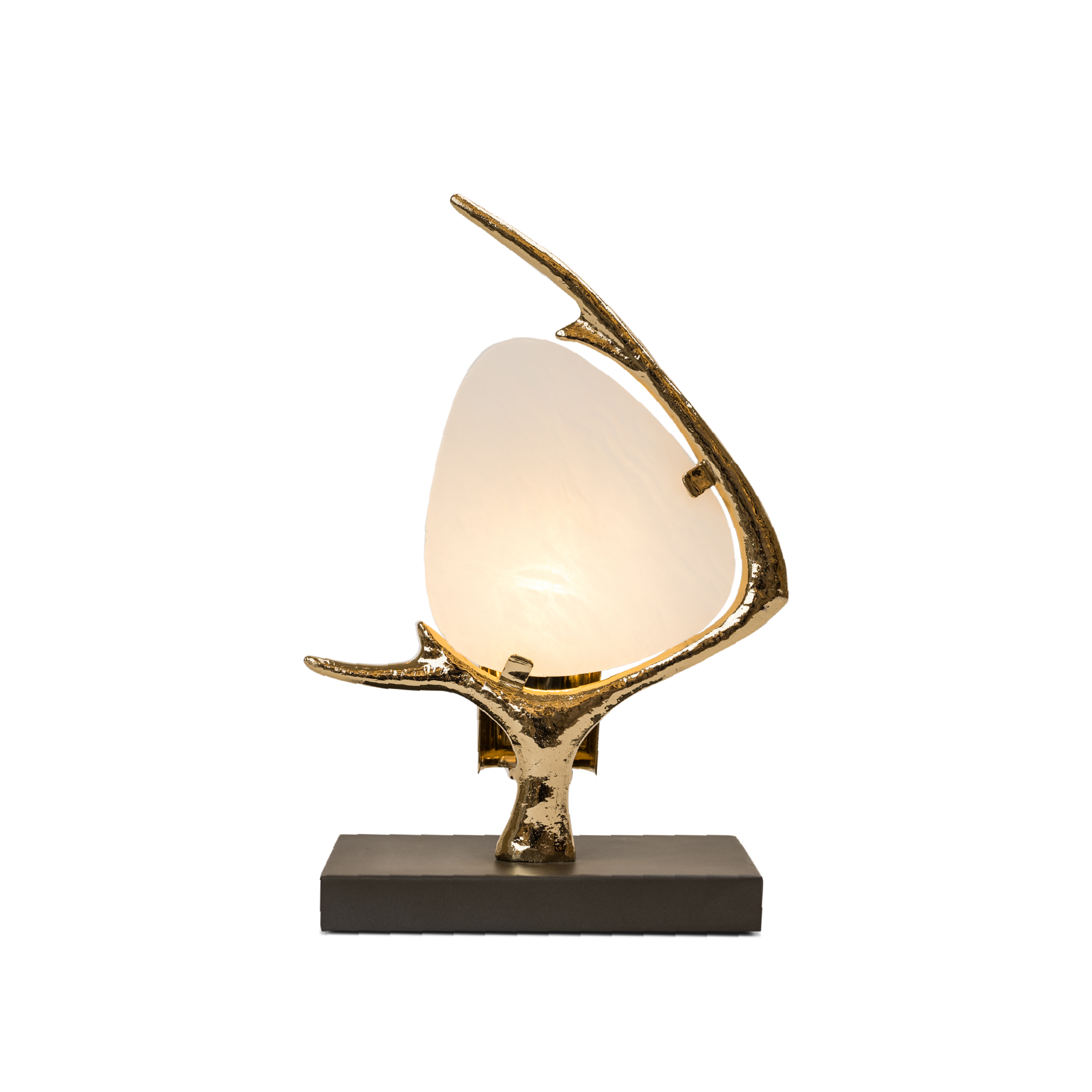 CATACEA ALABASTER BRASS WALL LAMP (LEFT)