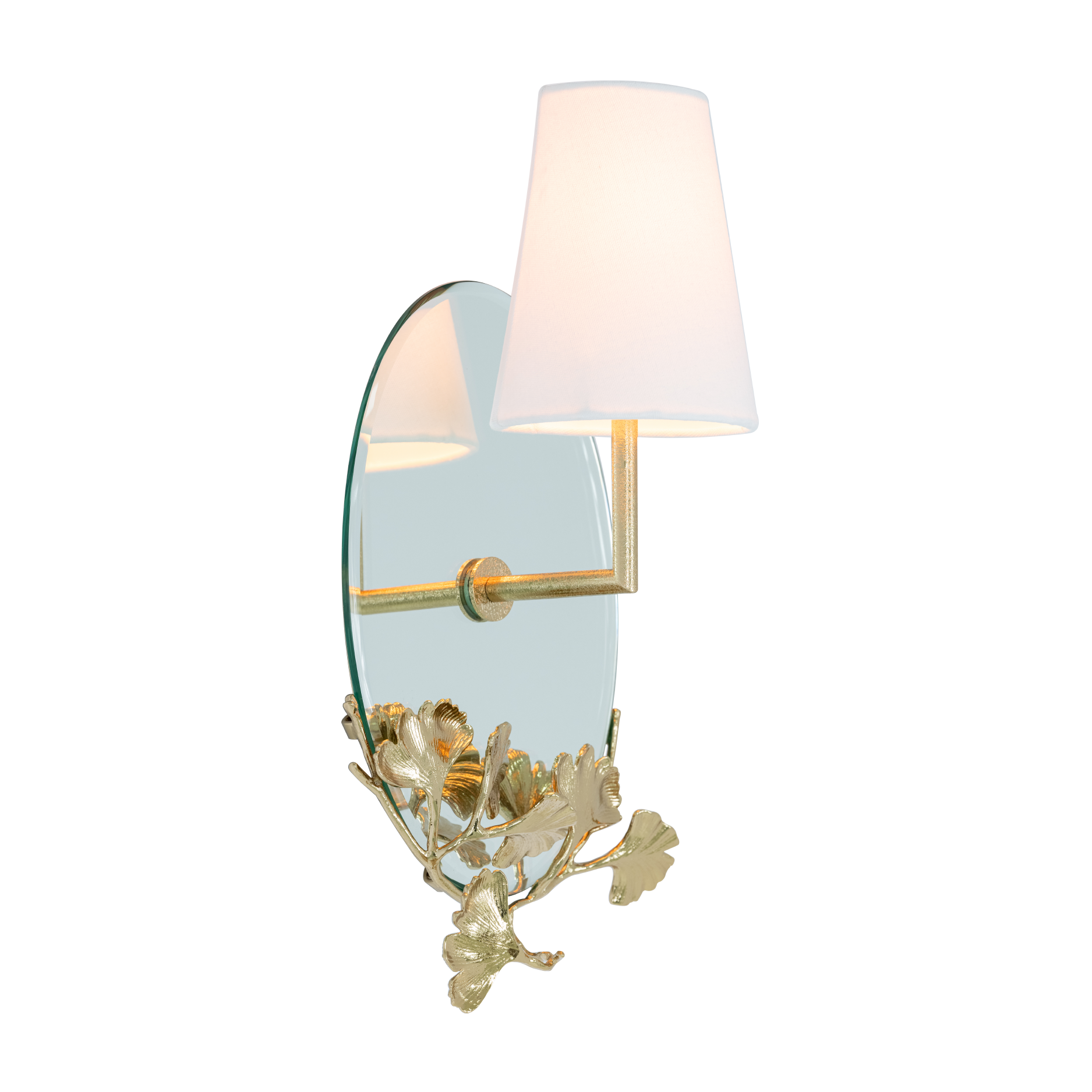 GINKGO FRAMELESS MIRROR BRASS WALL LAMP