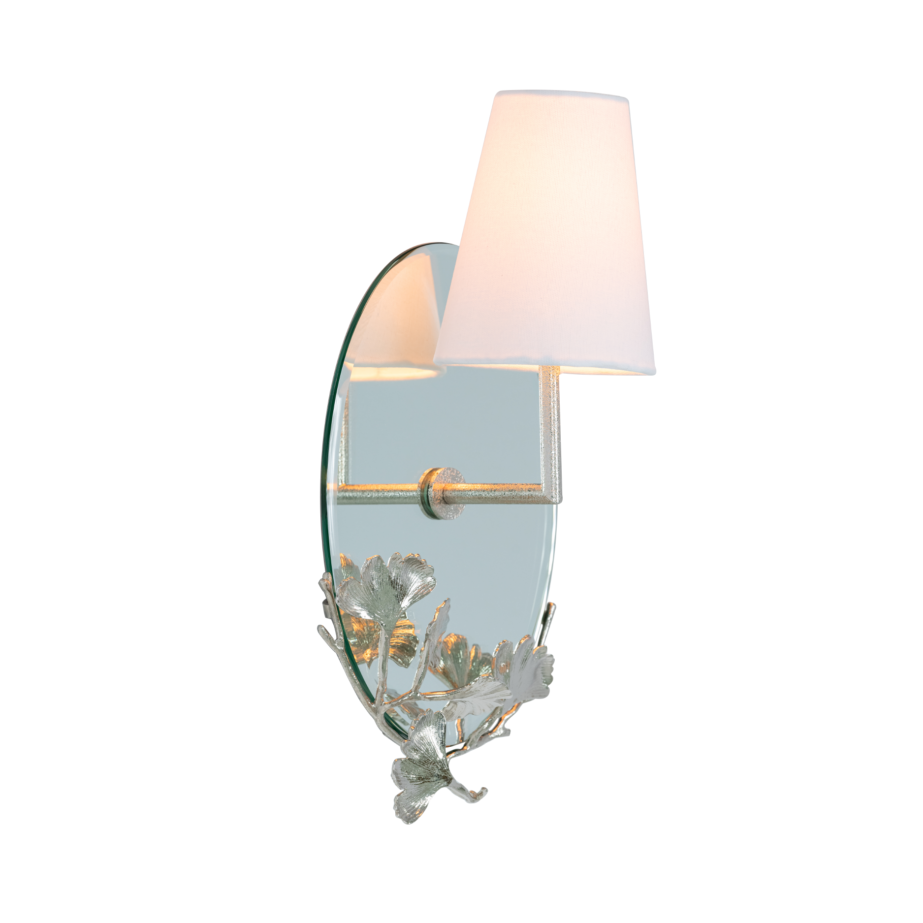 GINKGO FRAMELESS MIRROR NICKEL WALL LAMP