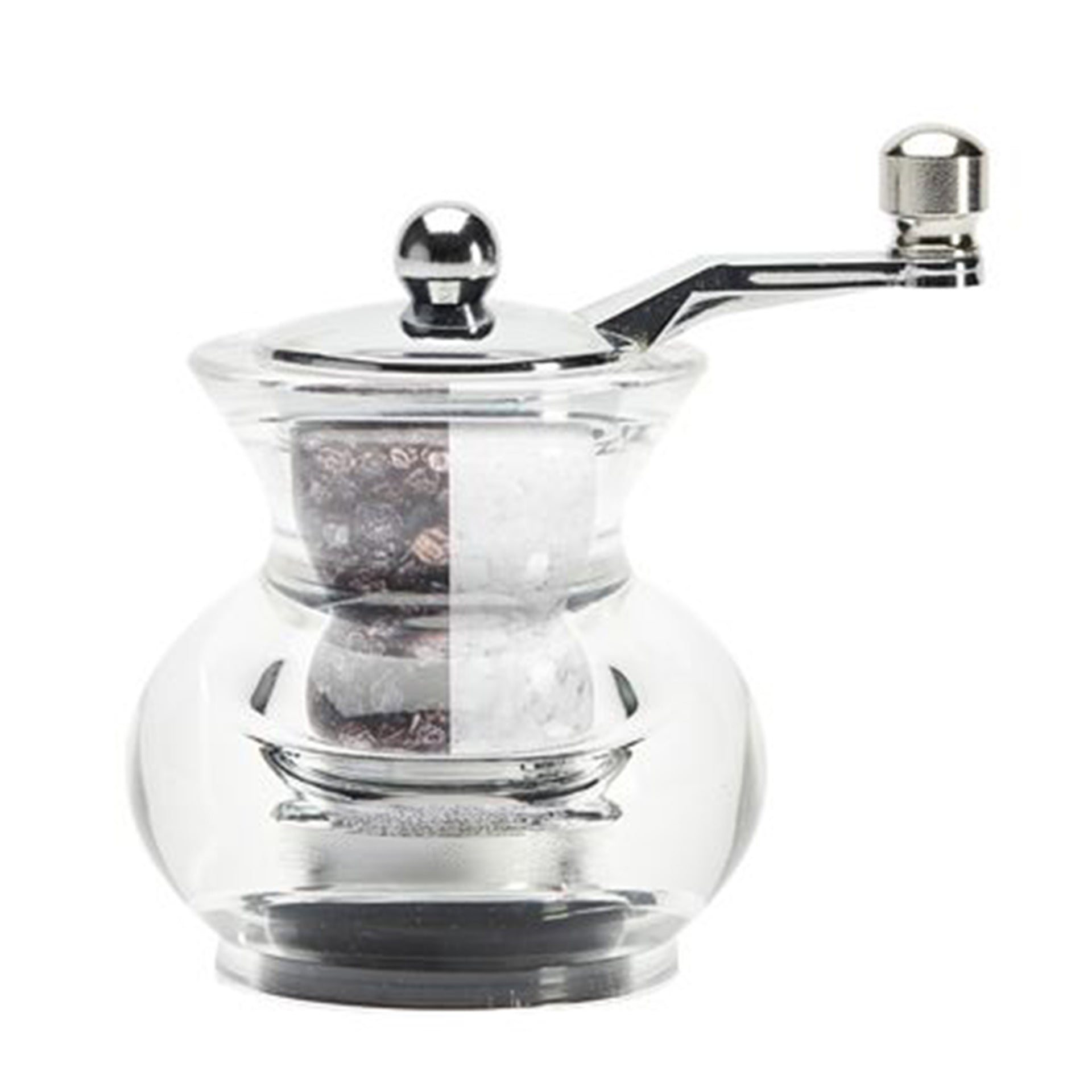 UNIVERSAL MILL FOR SALT, PEPPER AND SPICES WITH HANDLE ACRYLIC 7 CM BOOGIE