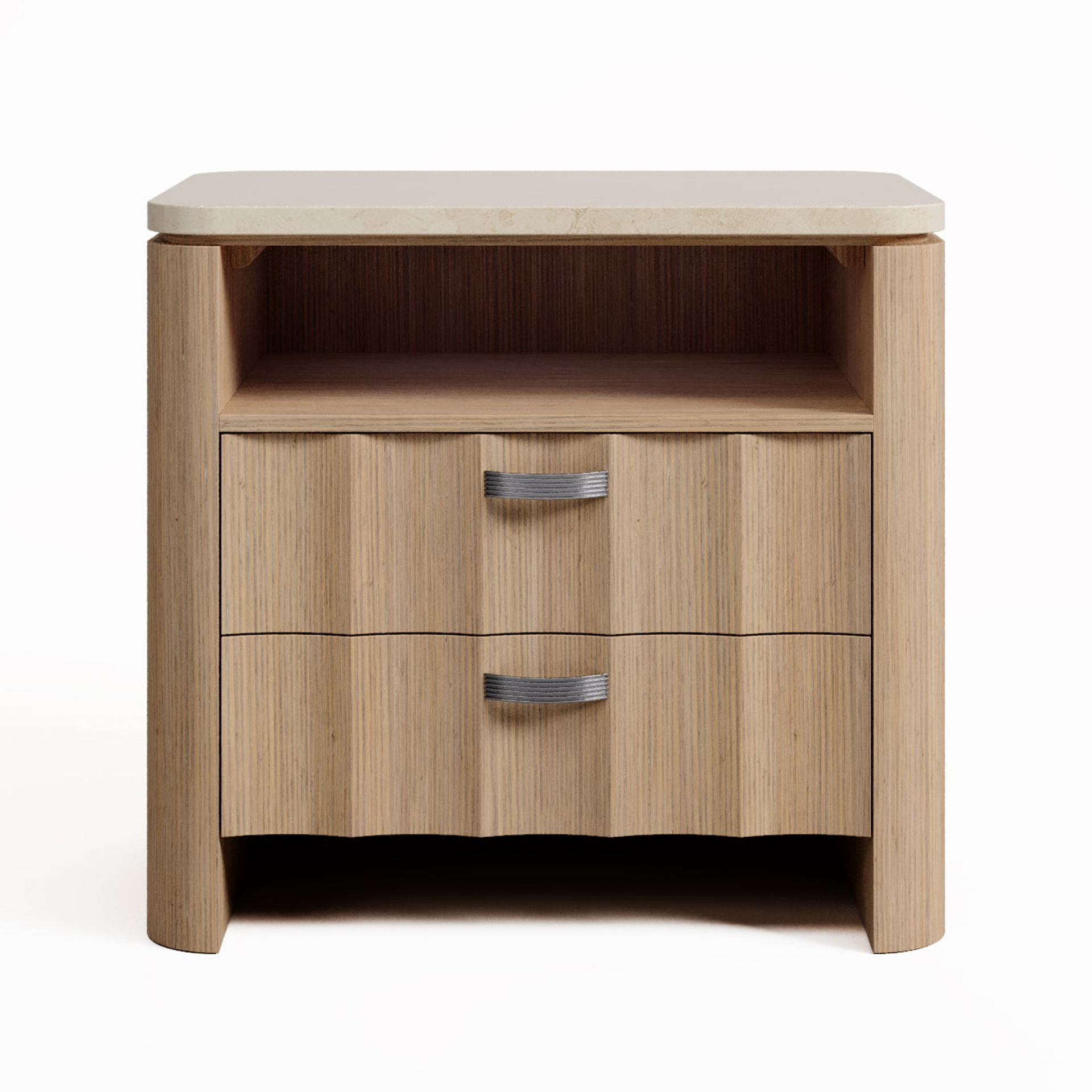 OAKWAVE 2-DRAWER NIGHTSTAND
