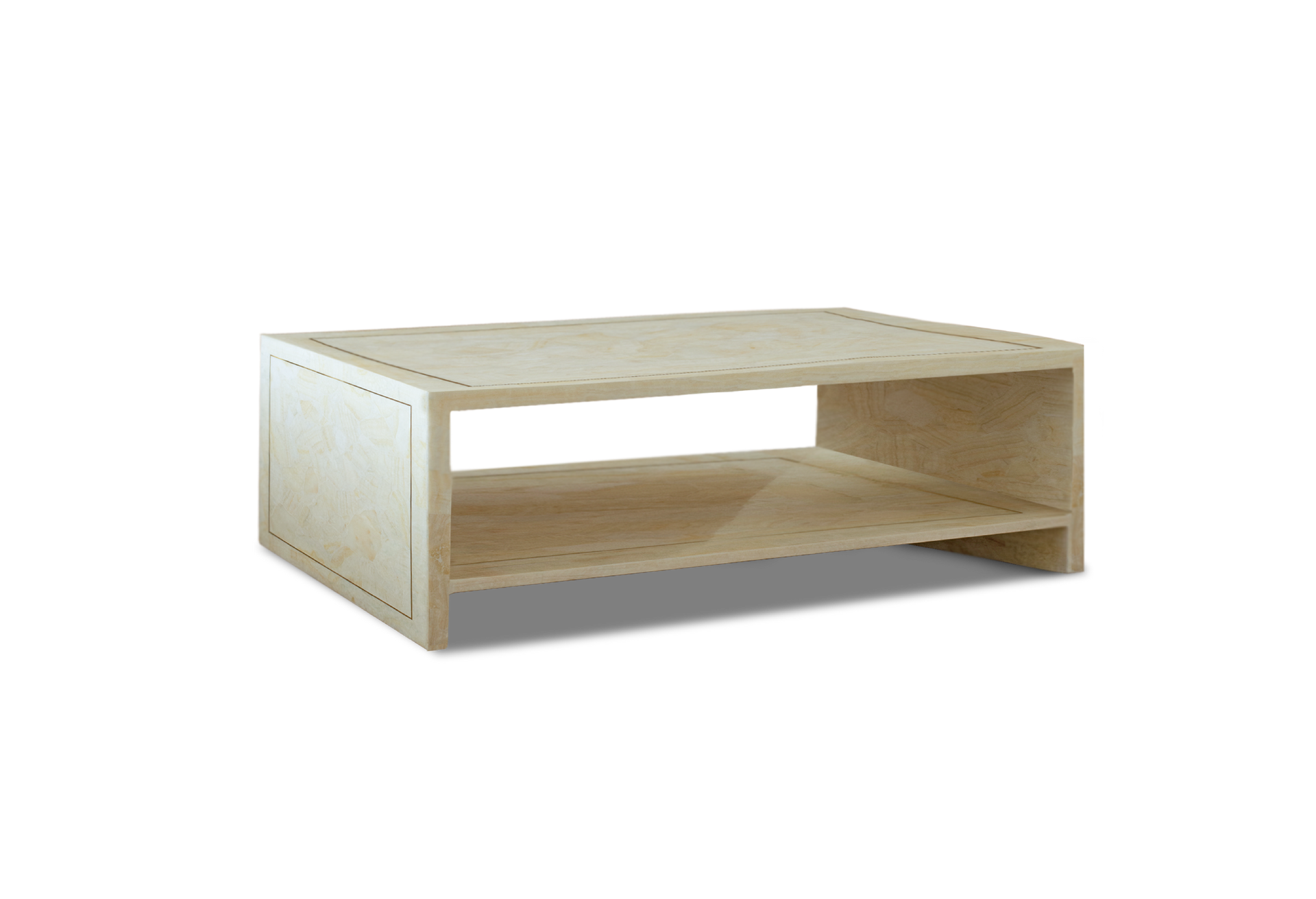 CLARA CRYSTAL STONE RECTANGULAR COFFEE TABLE