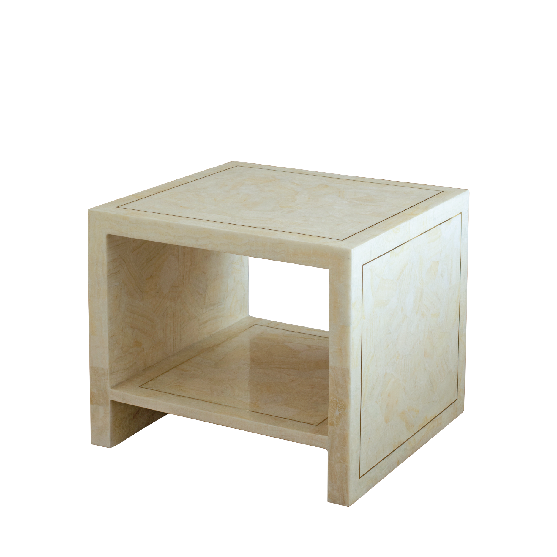 CLARA CRYSTAL STONE SQUARE END TABLE