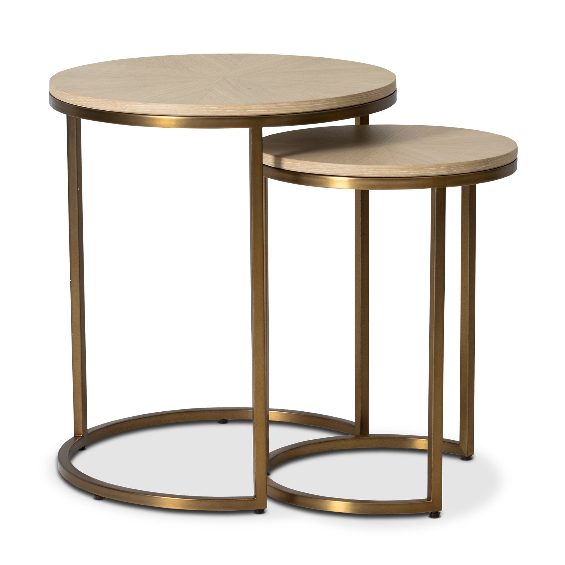 GALLO HAMPTON OAK ROUND END TABLE