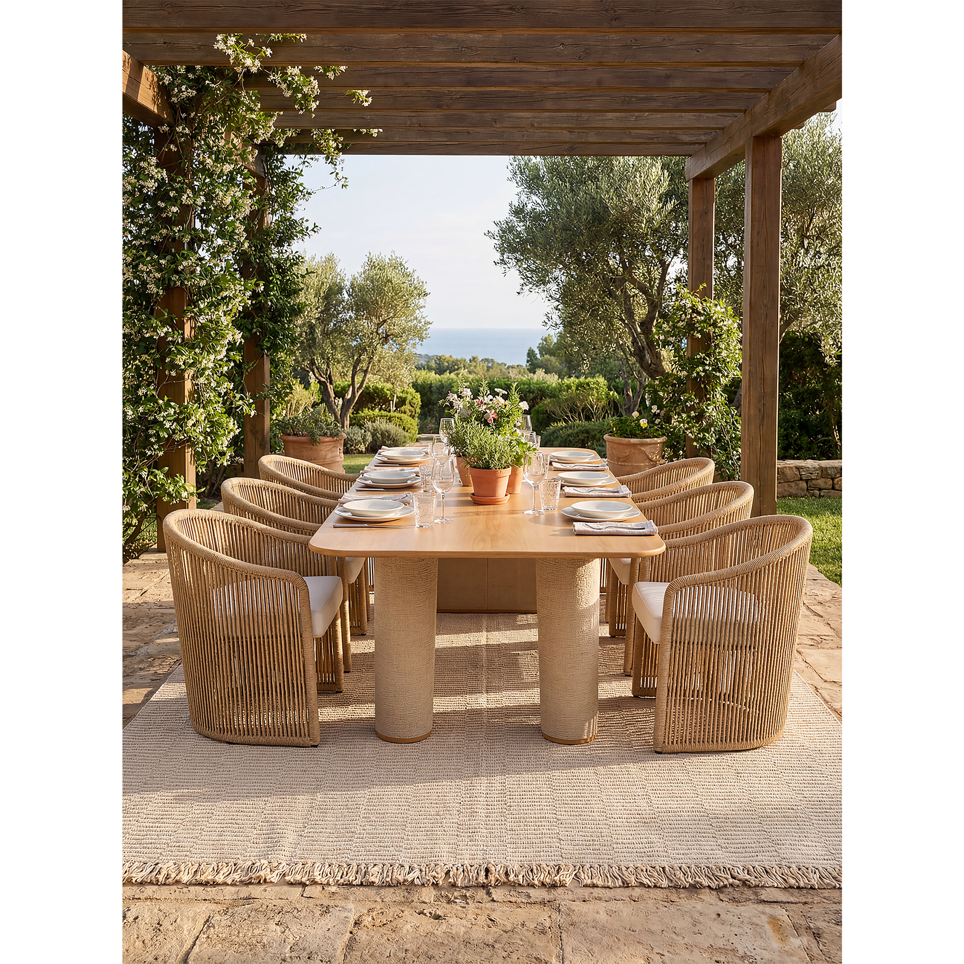 VALDI TEAK RECTANGULAR DINING TABLE