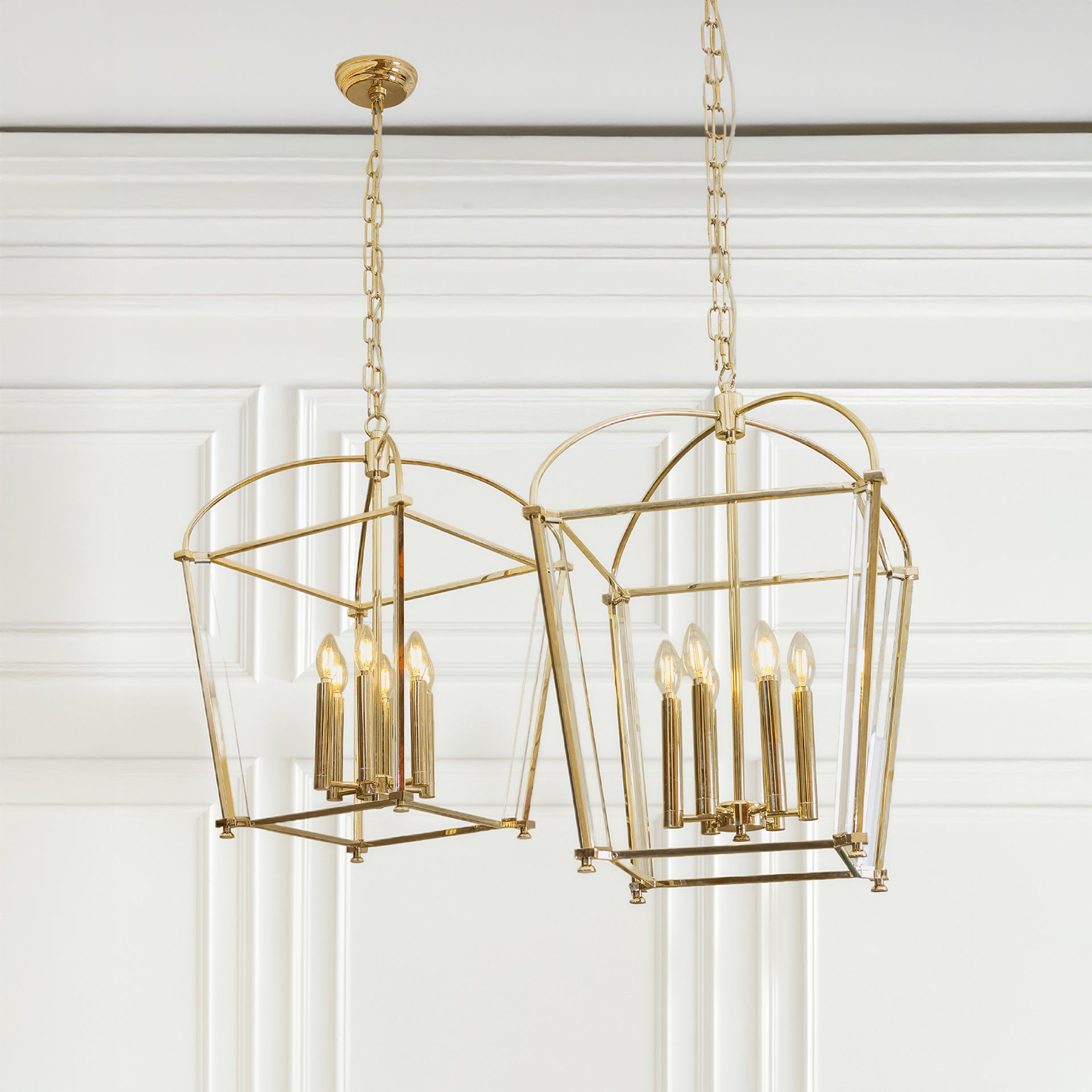 CHATEAU ANTIQUE BRASS CHANDELIER