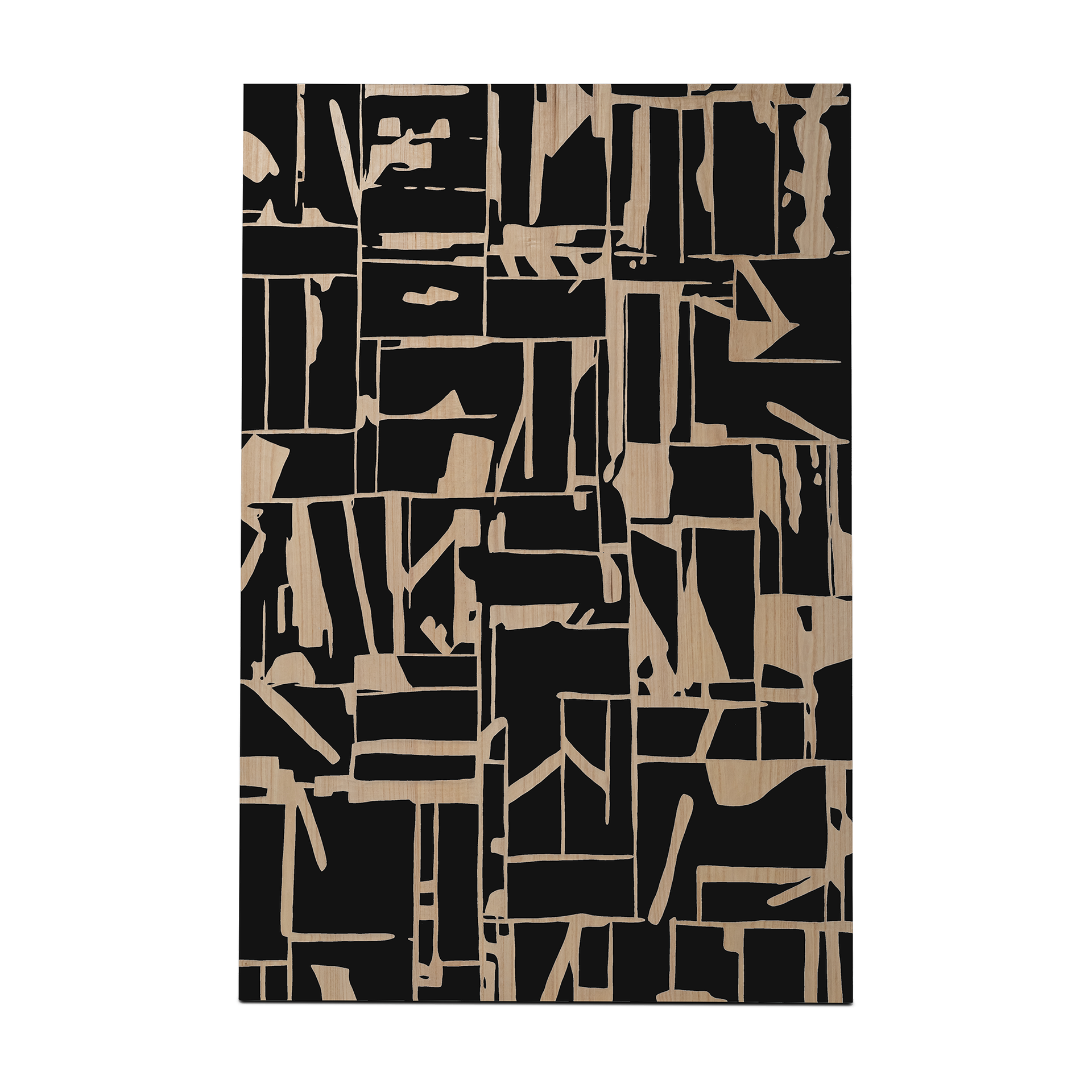 TAMARIN BLACK HAND CARVED WALL ART