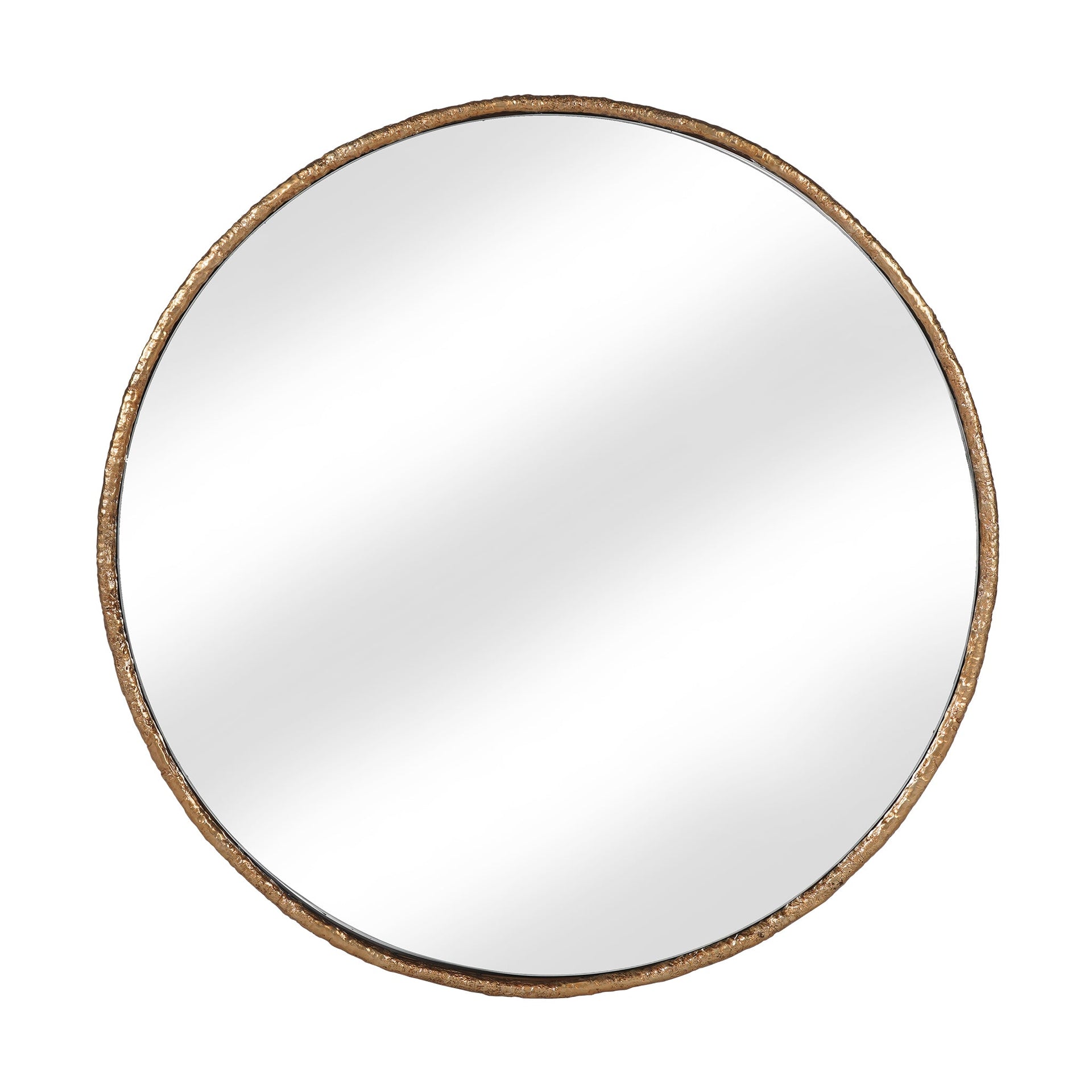 CAYMAN BRUSHED BRASS ROUND MIRROR