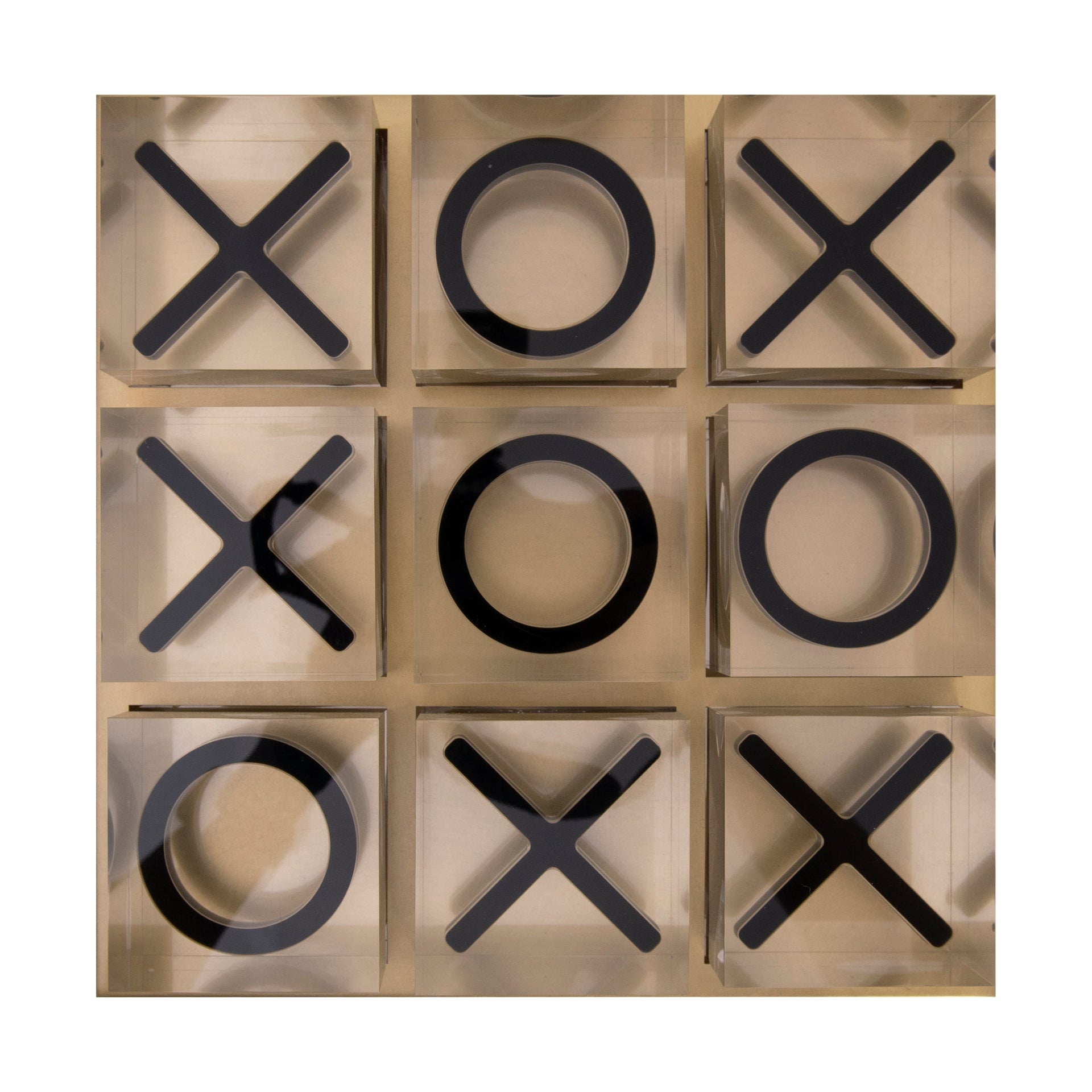 GLASS XO GAME SET (TIC TAC TOE)