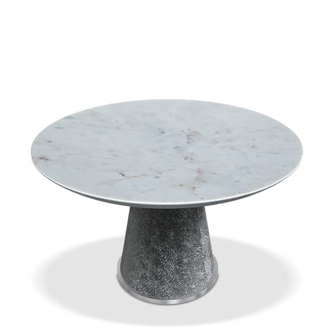ANDAMAN GRANDE ANTIQUE SILVER ROUND DINING TABLE