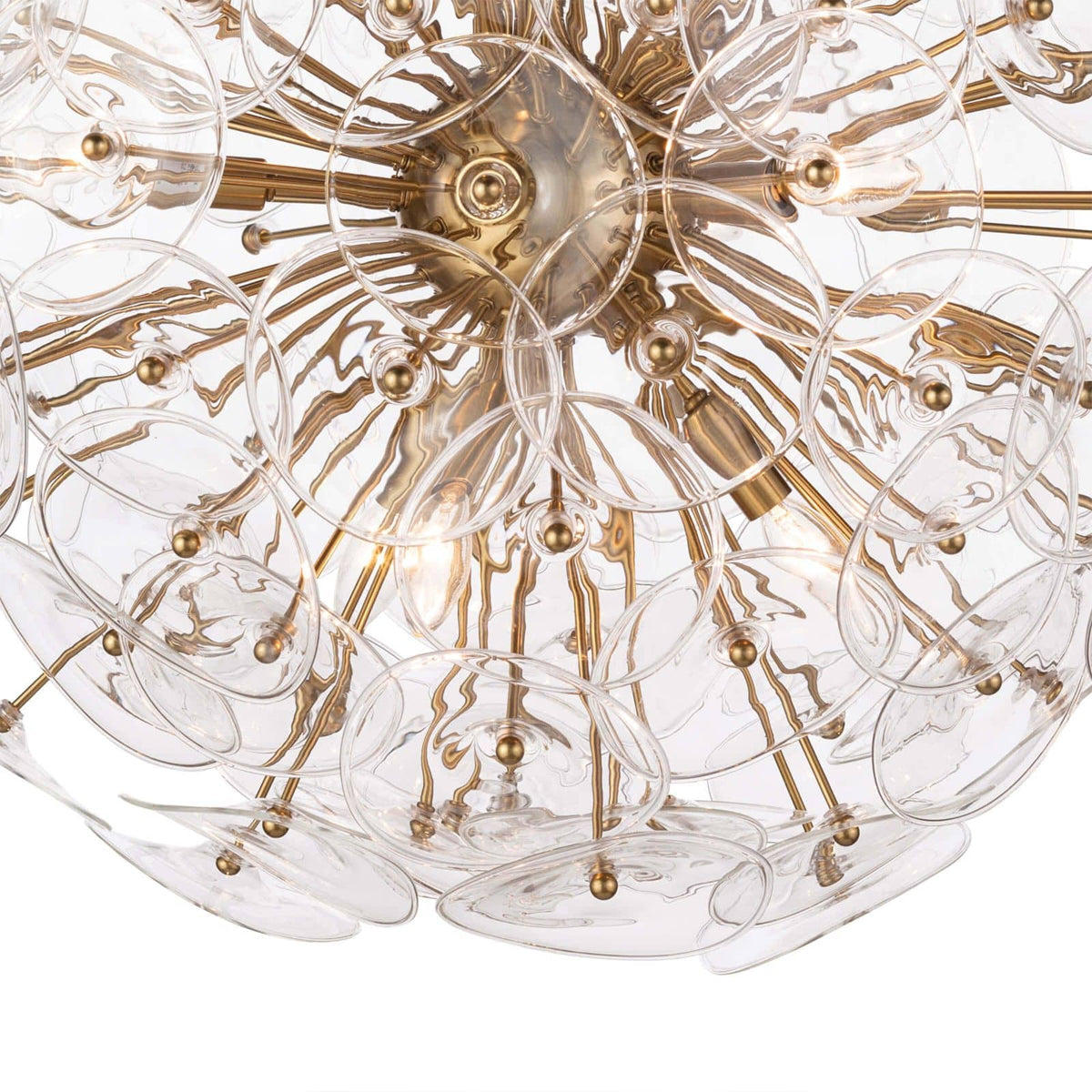 POPPY GLASS CHANDELIER SMALL CLEAR