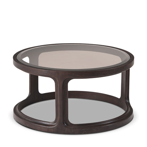 INHERIT SMALL ROUND GLASS COCKTAIL TABLE