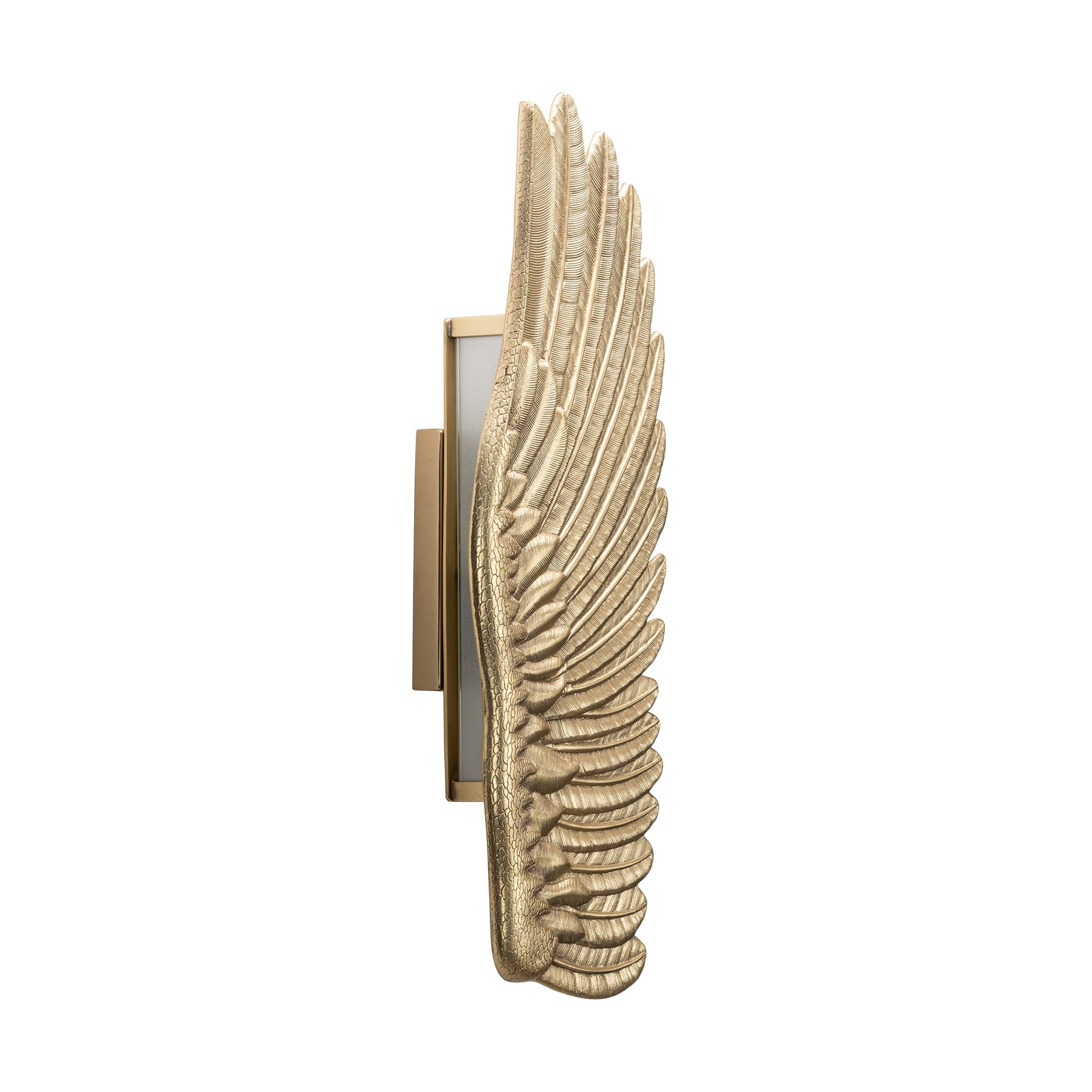 FEATHER BRASS RIGHT WALL SCONCE