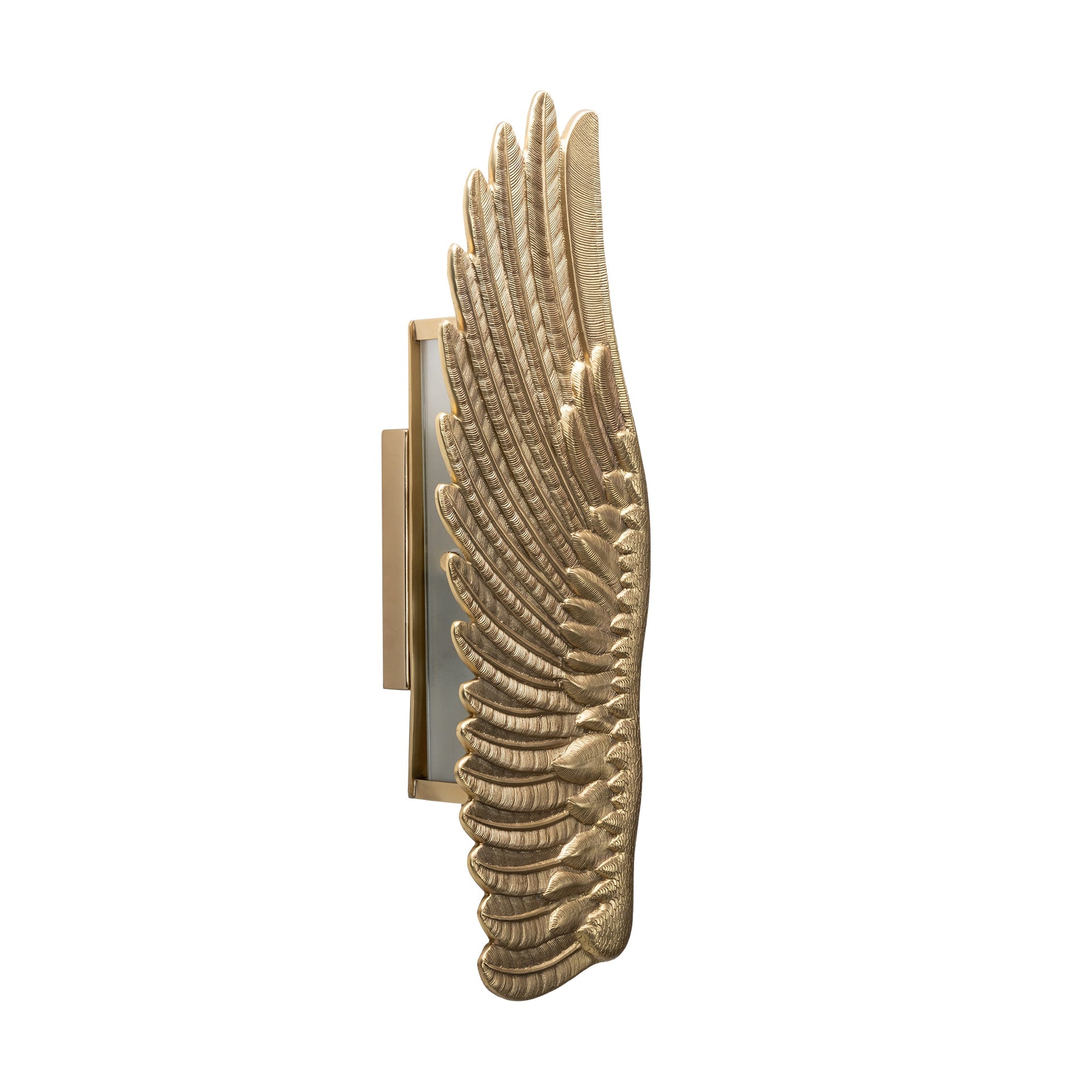 FEATHER BRASS LEFT WALL SCONCE