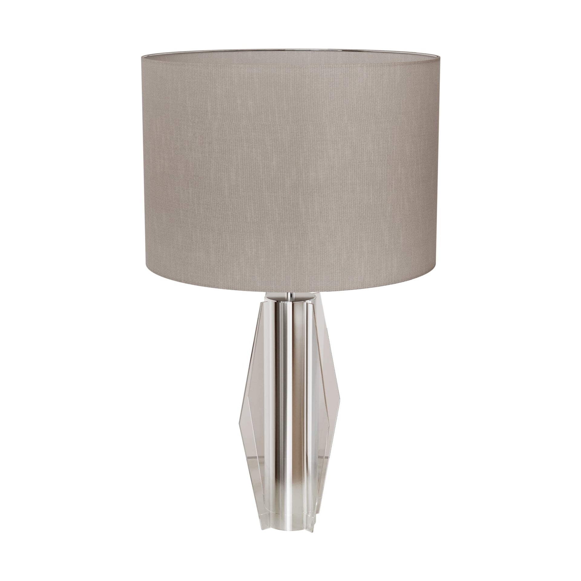 PRISMATIC GEOMETRY CRYSTAL TABLE LAMP
CLEAR NICKEL