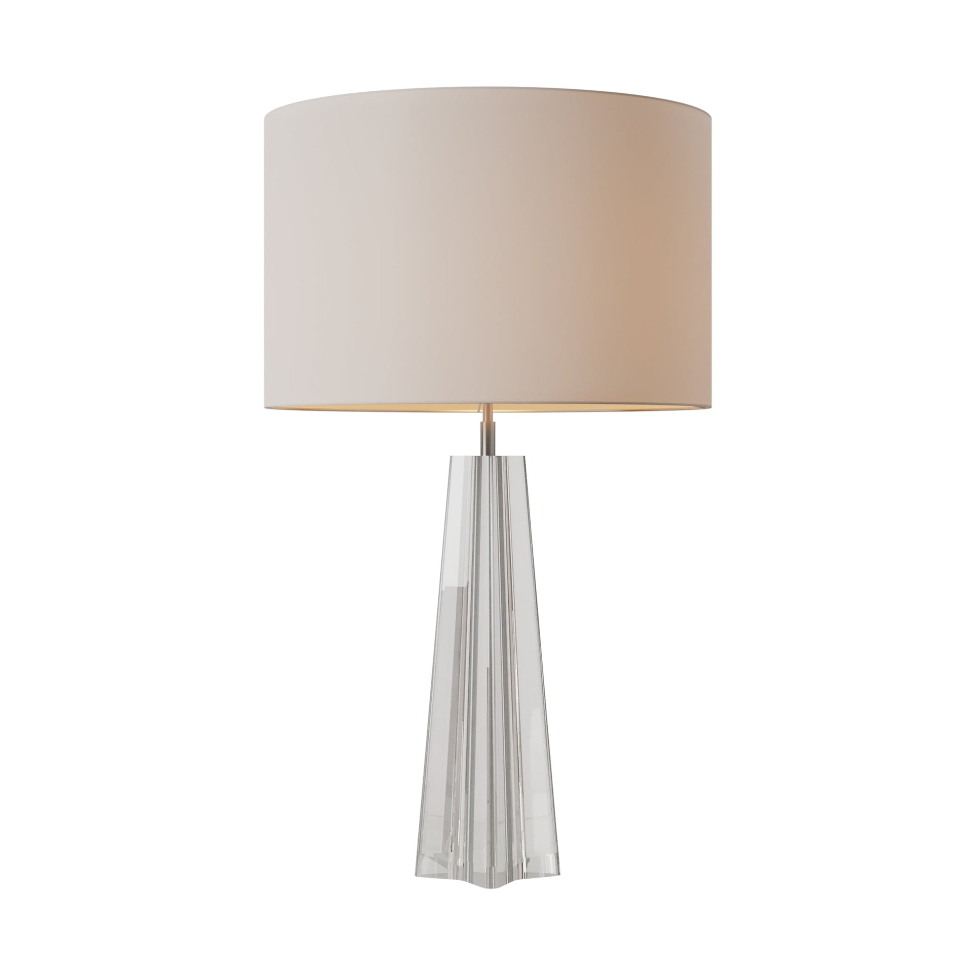 CONICAL CRYSTAL TABLE LAMP WITH FOUR-SIDED SLOTTED