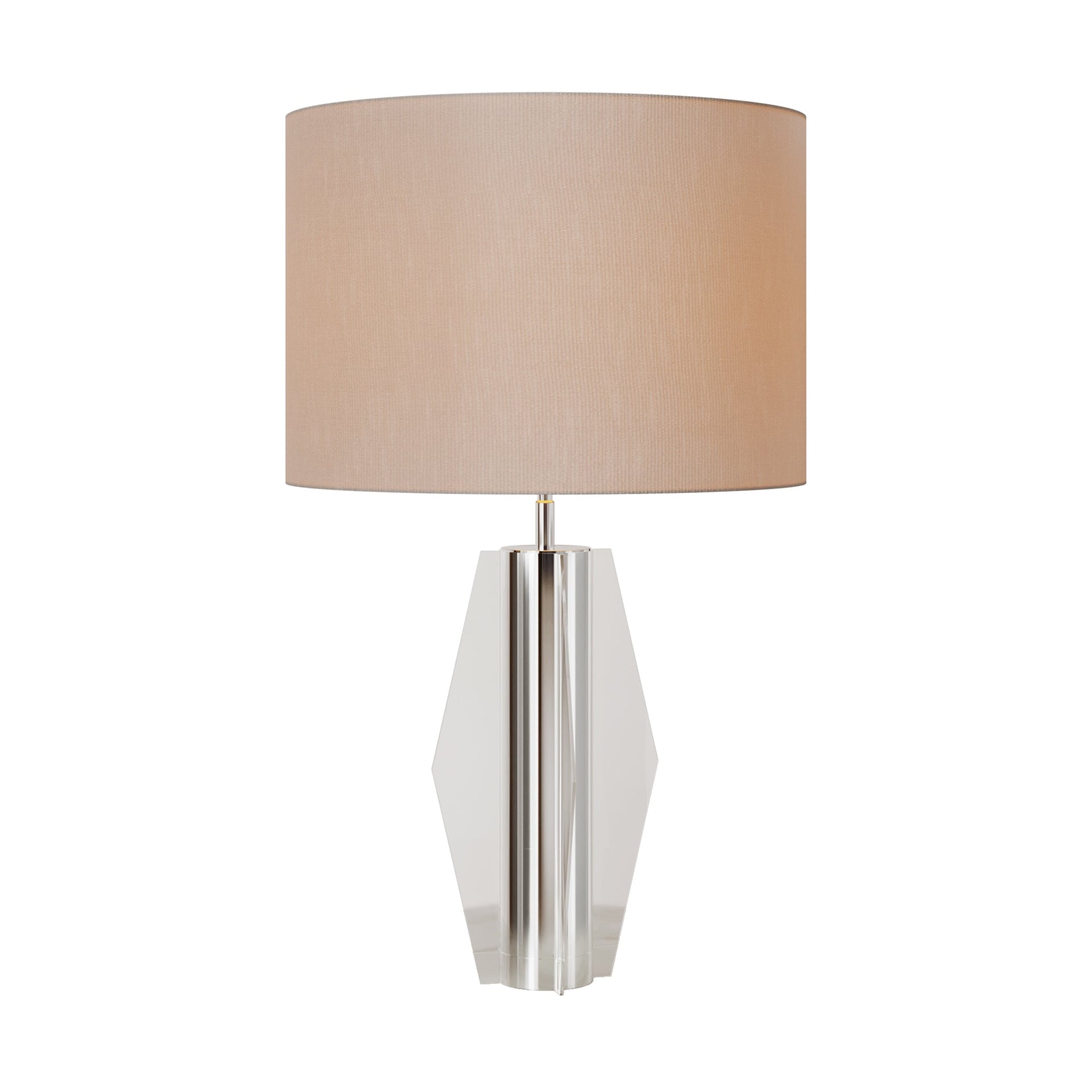 PRISMATIC GEOMETRY CRYSTAL TABLE LAMP
CLEAR NICKEL