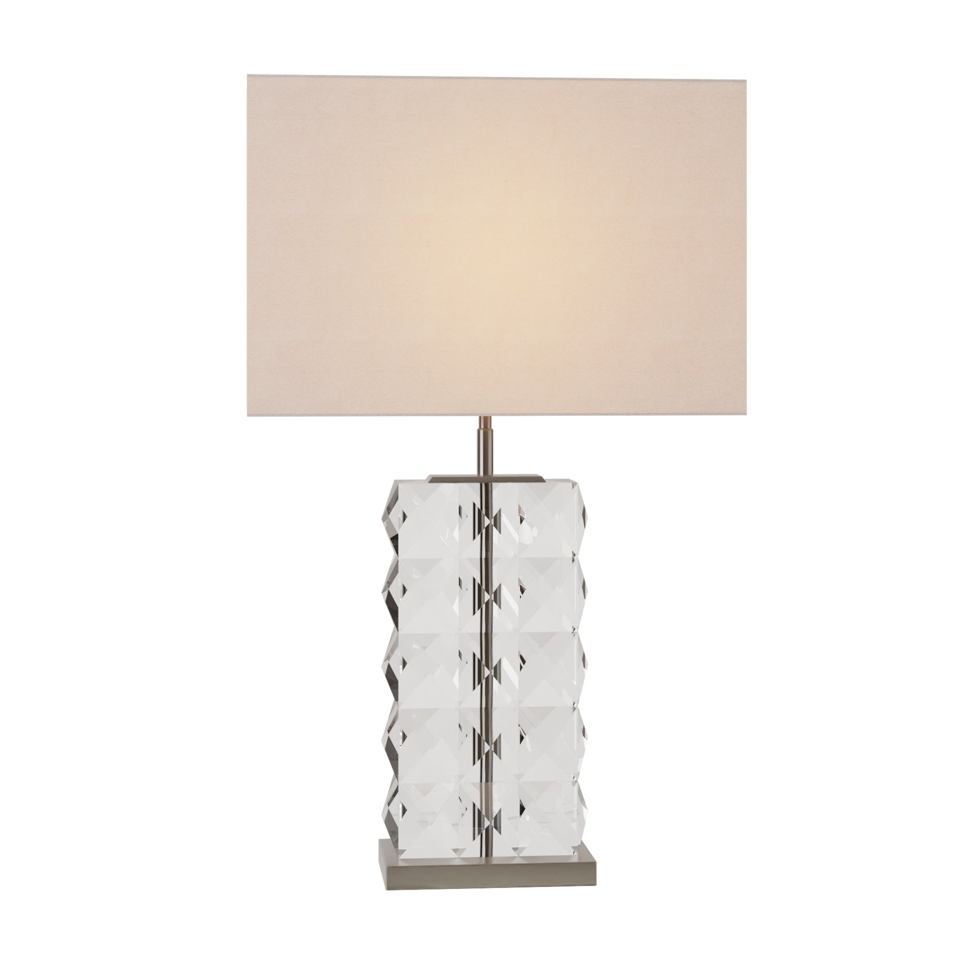 GLARING GRANDE CRYSTAL TABLE LAMP
CLEAR NICKEL