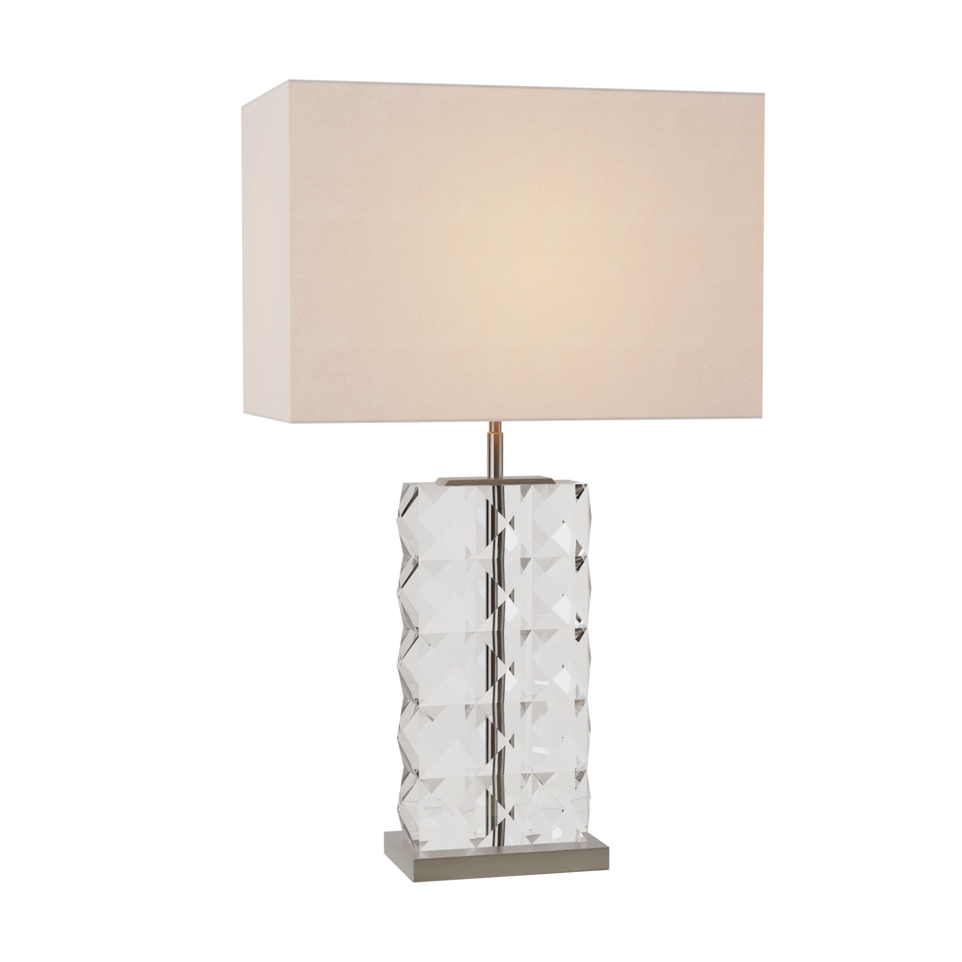 GLARING GRANDE CRYSTAL TABLE LAMP
CLEAR NICKEL