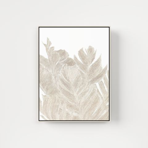 SILVERY NATURAL LEAVES I