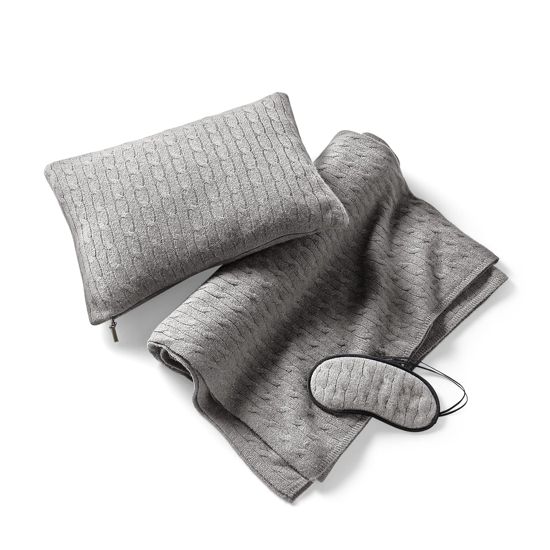 THE ICONIC CASHMERE TRAVEL SET - MODERN ANTHRACITE