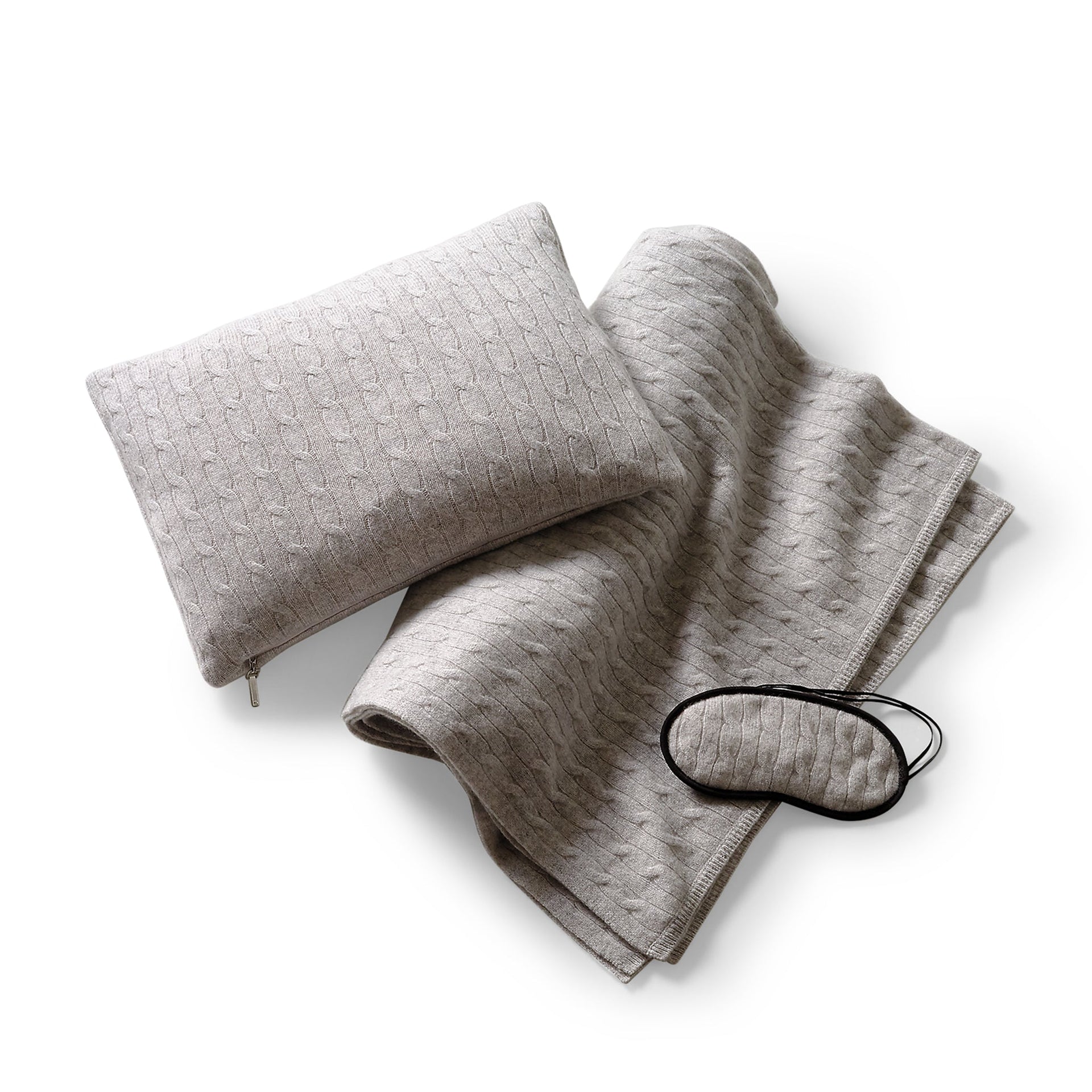 THE ICONIC CASHMERE TRAVEL SET GRAY MELANGE