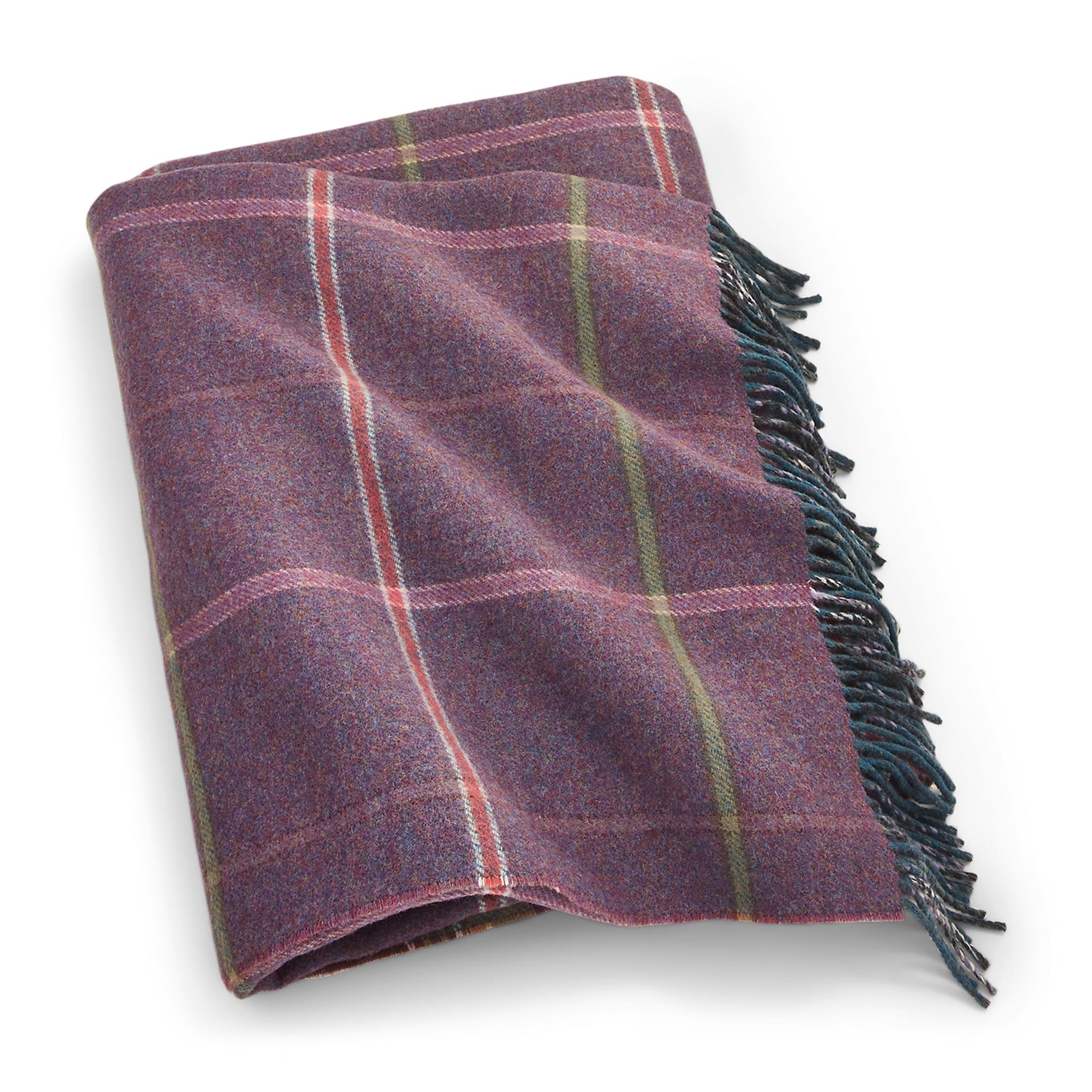 PLATSFIELD WOOL THROW BLANKET PURPLE