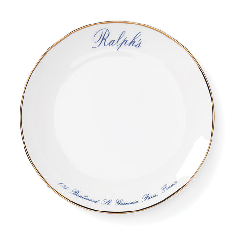 RALPH'S CANAPE PLATES SET NAVY BLUE AND GOLD