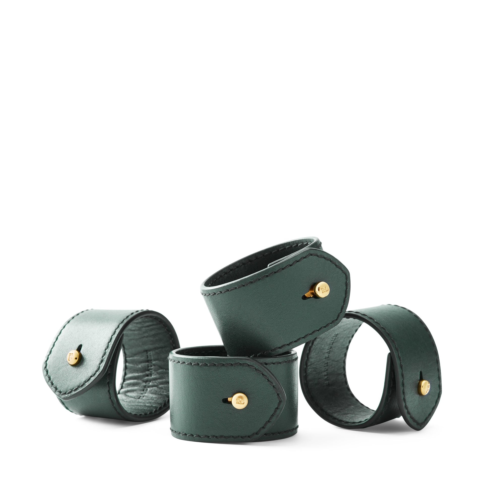 WYATT NAPKIN RING SET OF 4 GREEN