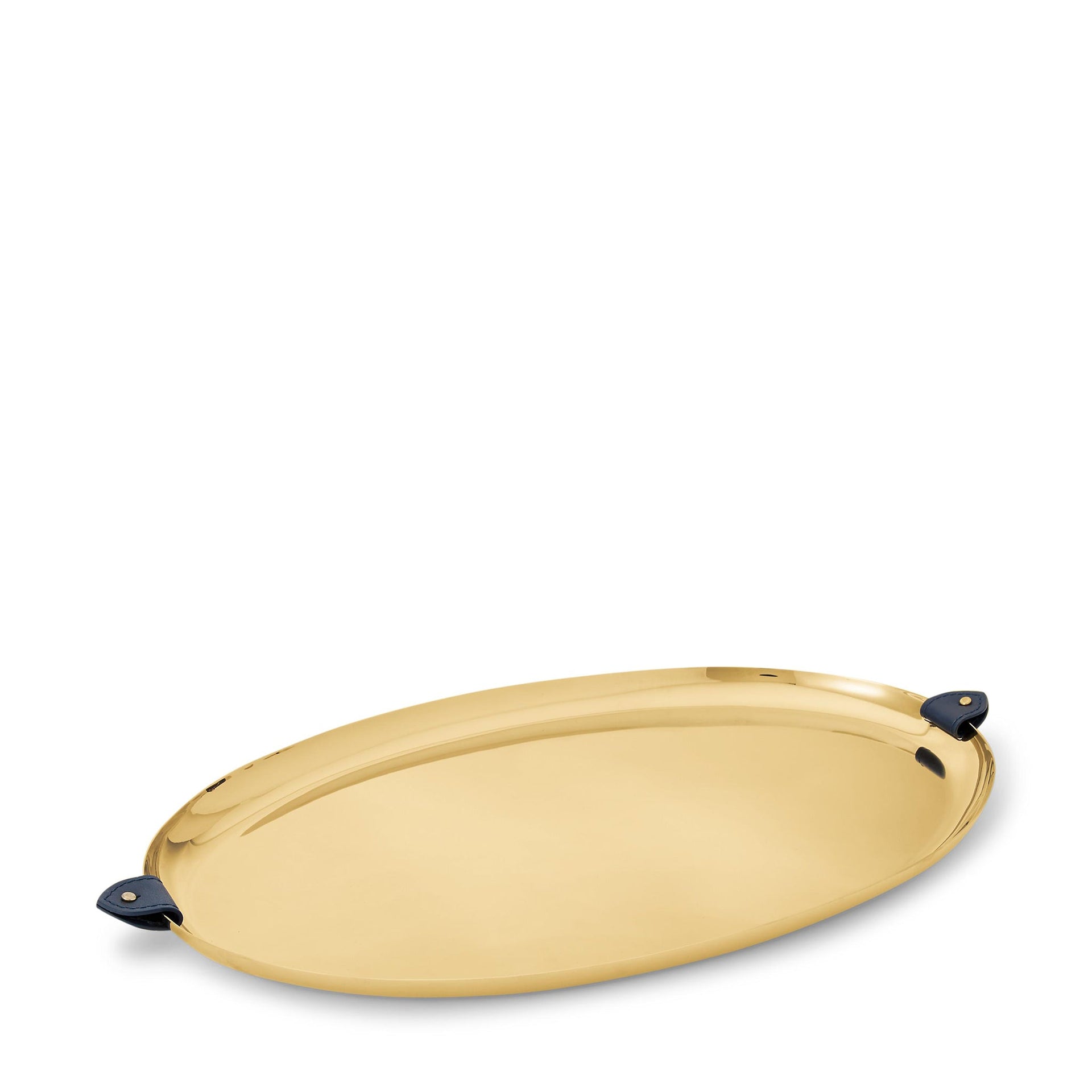 WYATT OVAL PLATTER GOLD AND NAVY