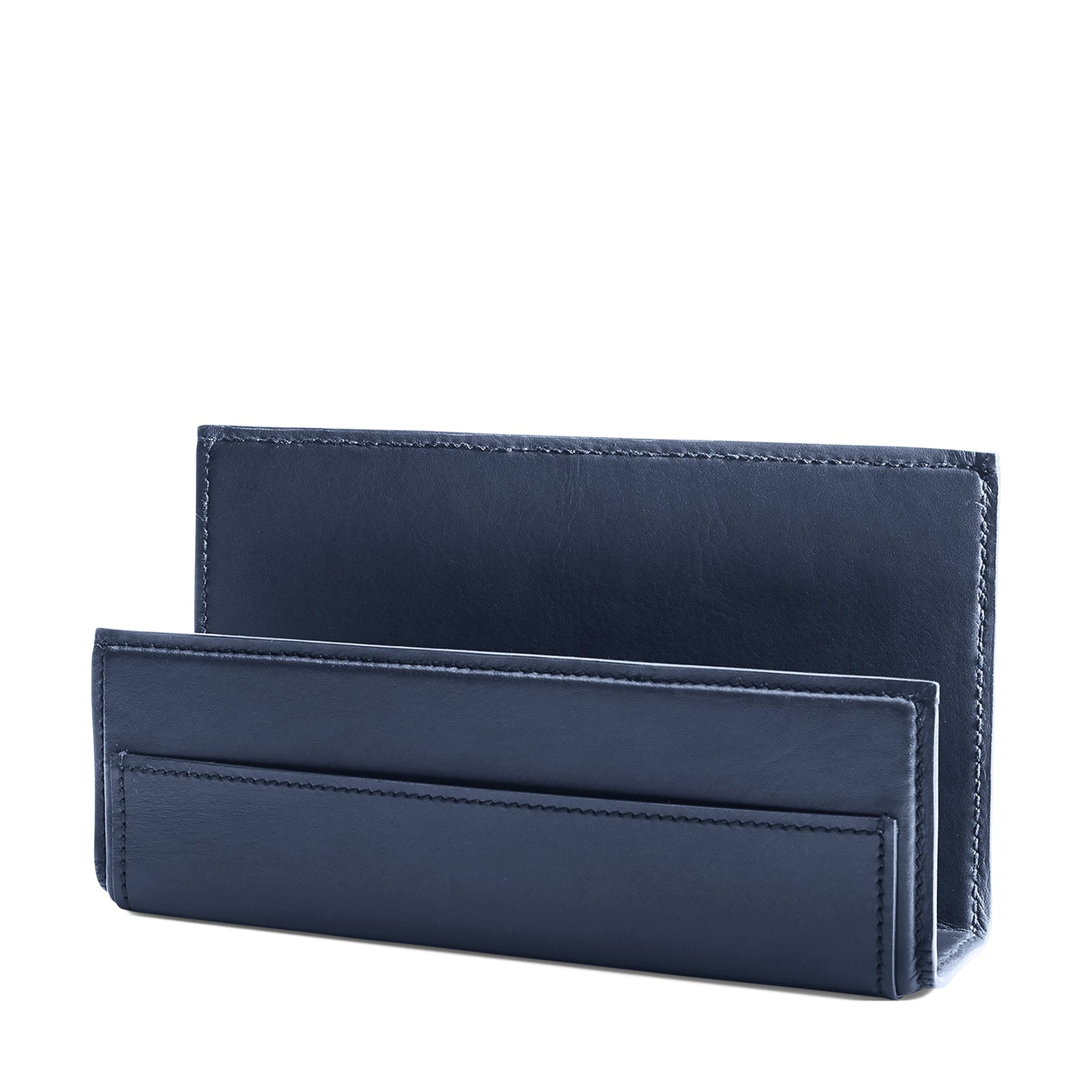 BRENNAN LETTER HOLDER IN LEATHER NAVY