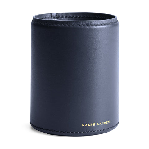 BRENNAN PENCIL HOLDER IN LEATHER NAVY