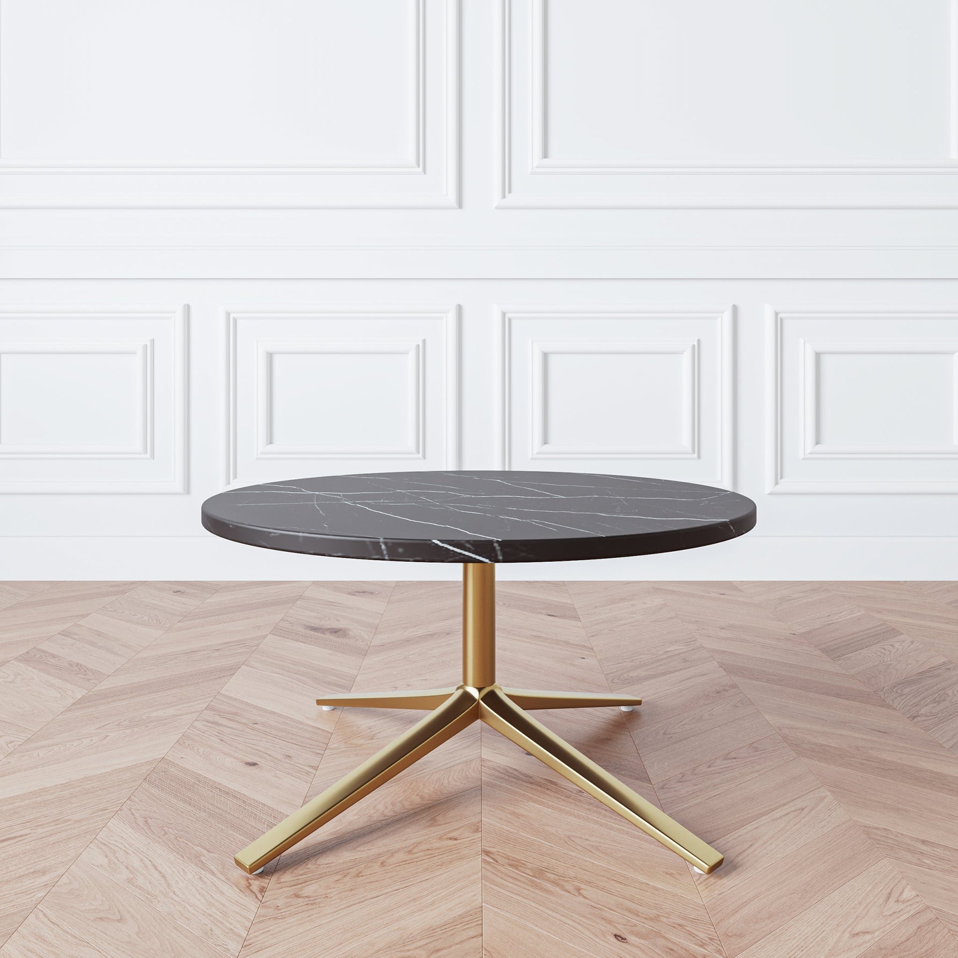 SEINA BRASS ROUND COFFEE TABLE