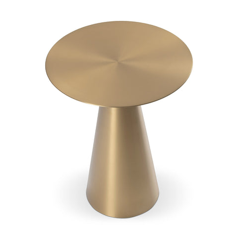 ROUNDING BRASS PETITE END TABLE