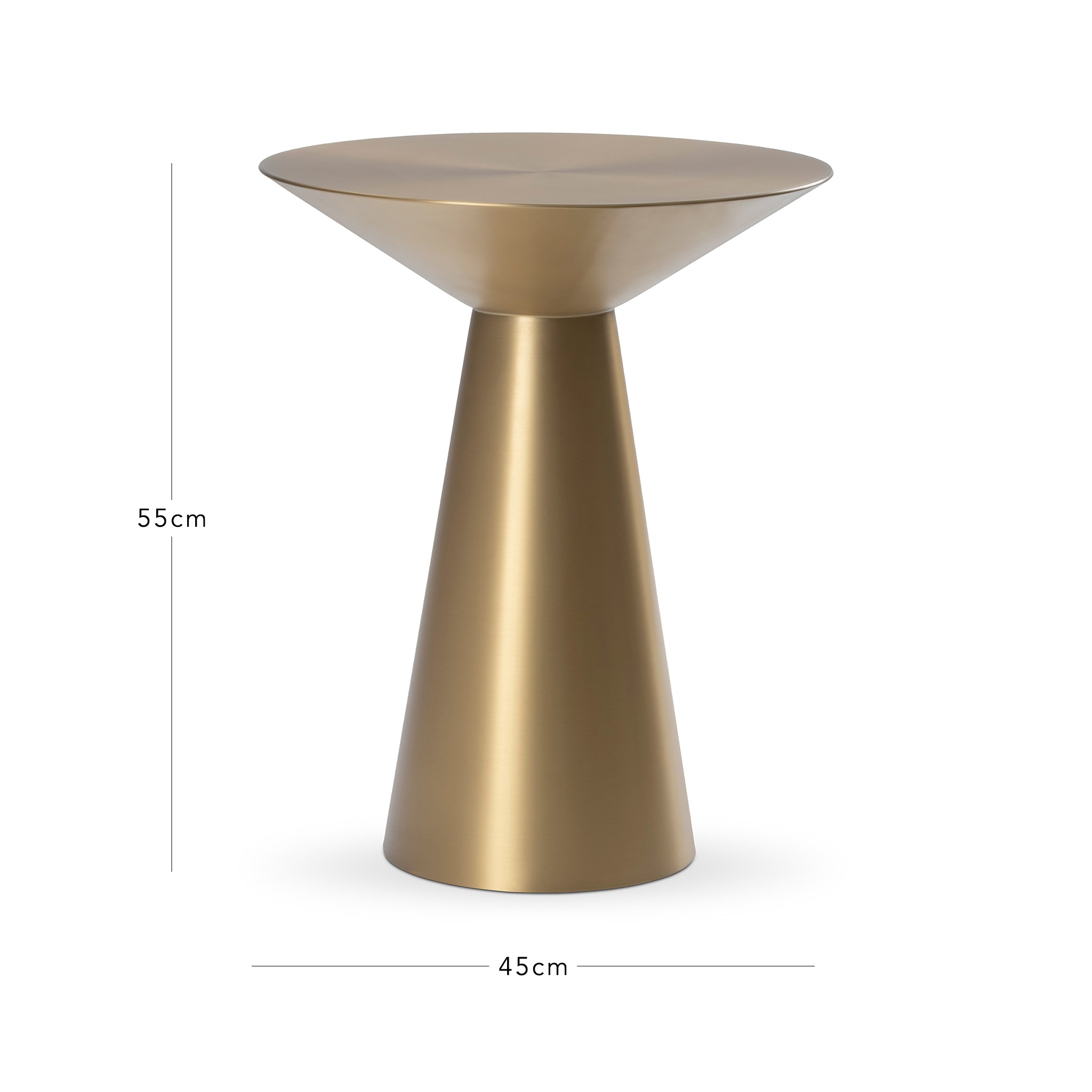 ROUNDING BRASS PETITE END TABLE