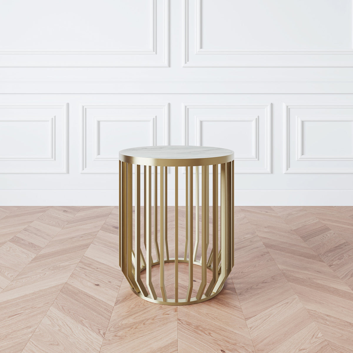 COLLIER BRASS END TABLE