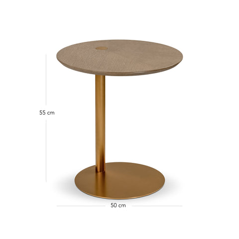 LUNA GREIGE OAK END TABLE