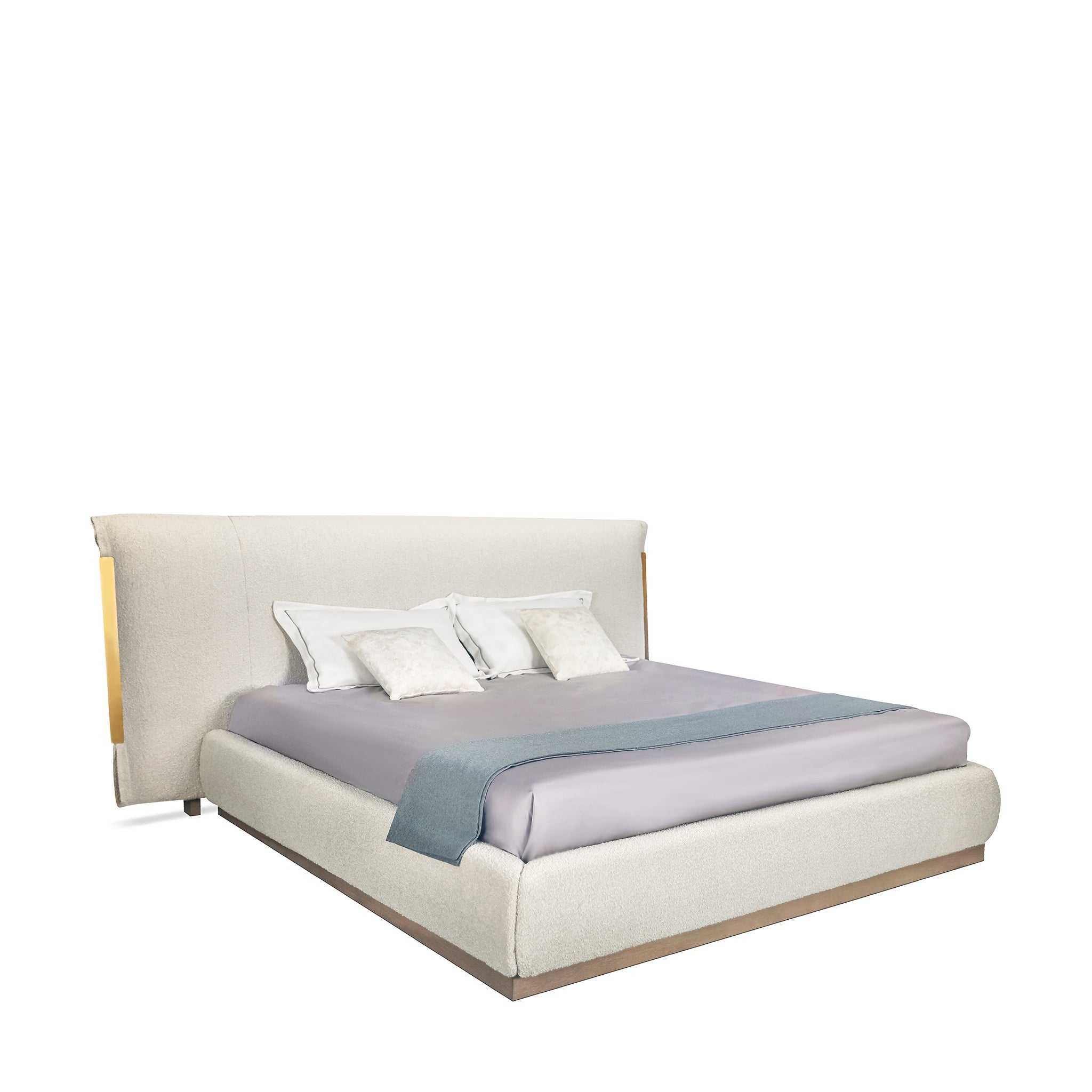 ADONIS BEIGE BOUCLE US KING SIZE BED