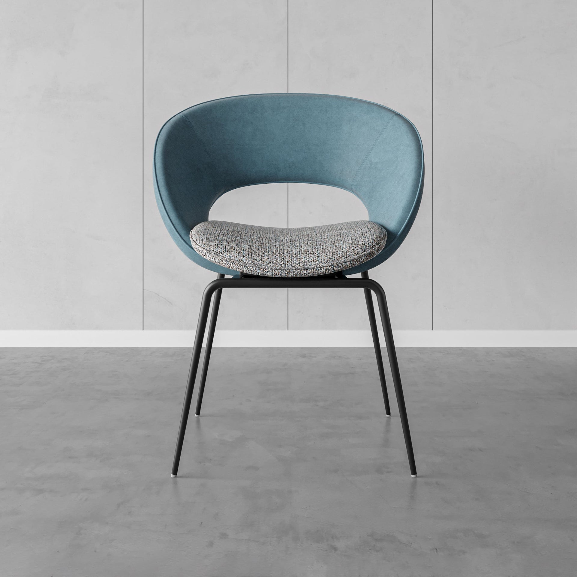 ALASTAIR AQUA NOIR DINING CHAIR