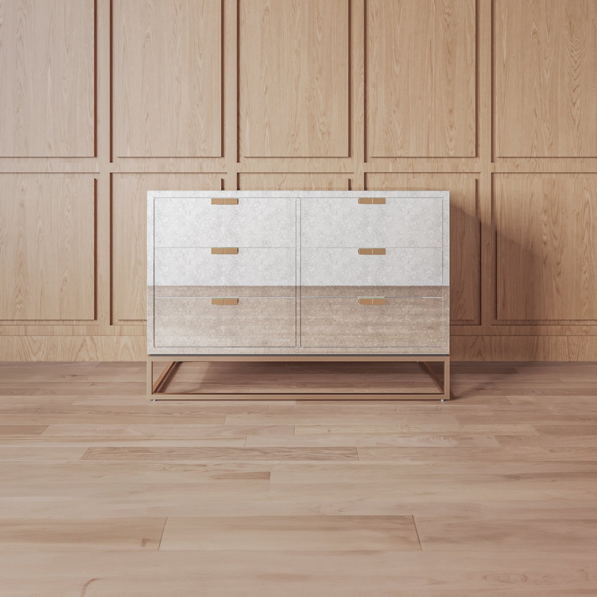 GALLAGHER BRASS 6-DRAWER CHEST