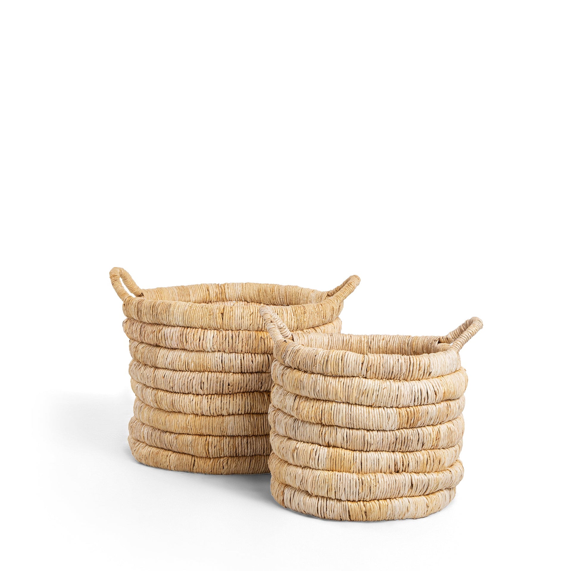 CATERPILLAR SAGO ROUND BASKET - SET OF 2