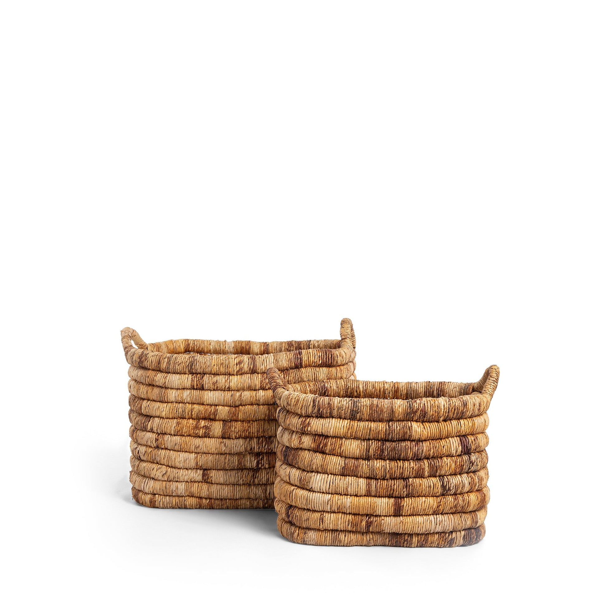 CATERPILLAR SAGO RECTANGULAR BASKET TWO-TONE - SET OF 2