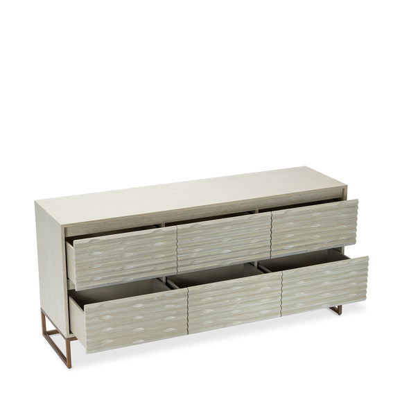 that's living insculpt light grey 6-drawer chest chests 