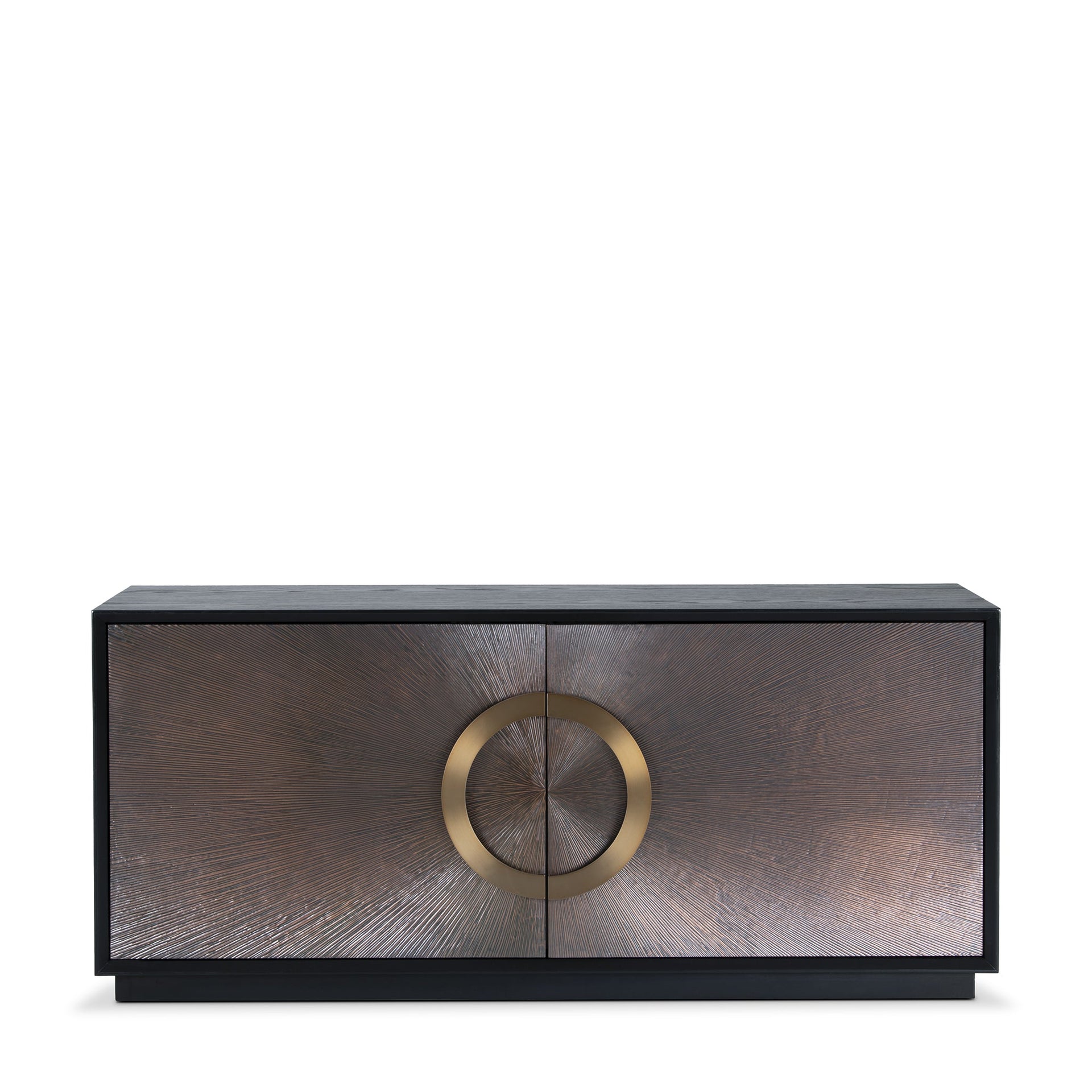 CASE OF THE TV UNIT WITH COPPER DOORS