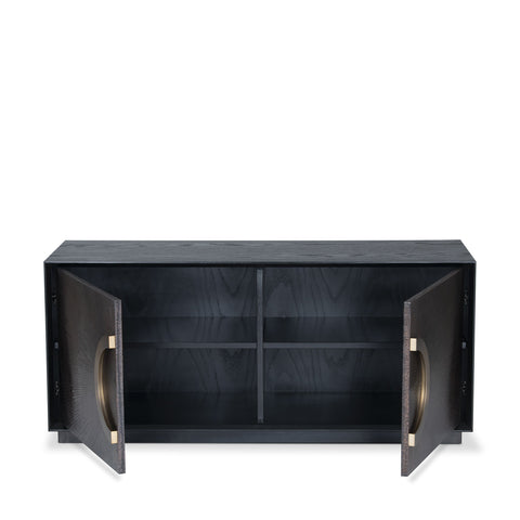 CASE OF THE TV UNIT WITH COPPER DOORS