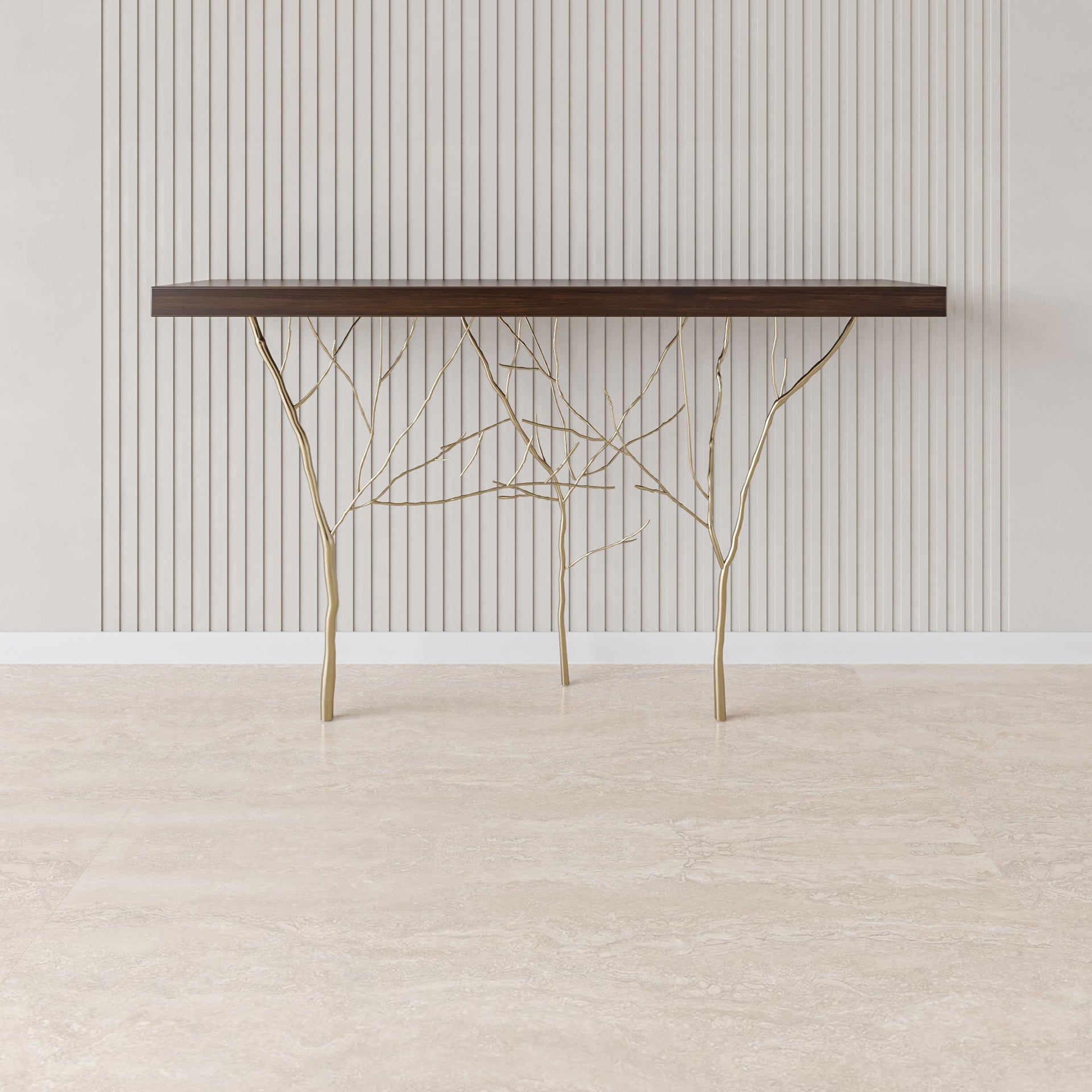 AURA RECTA SMOKED EUCALYPTUS CONSOLE