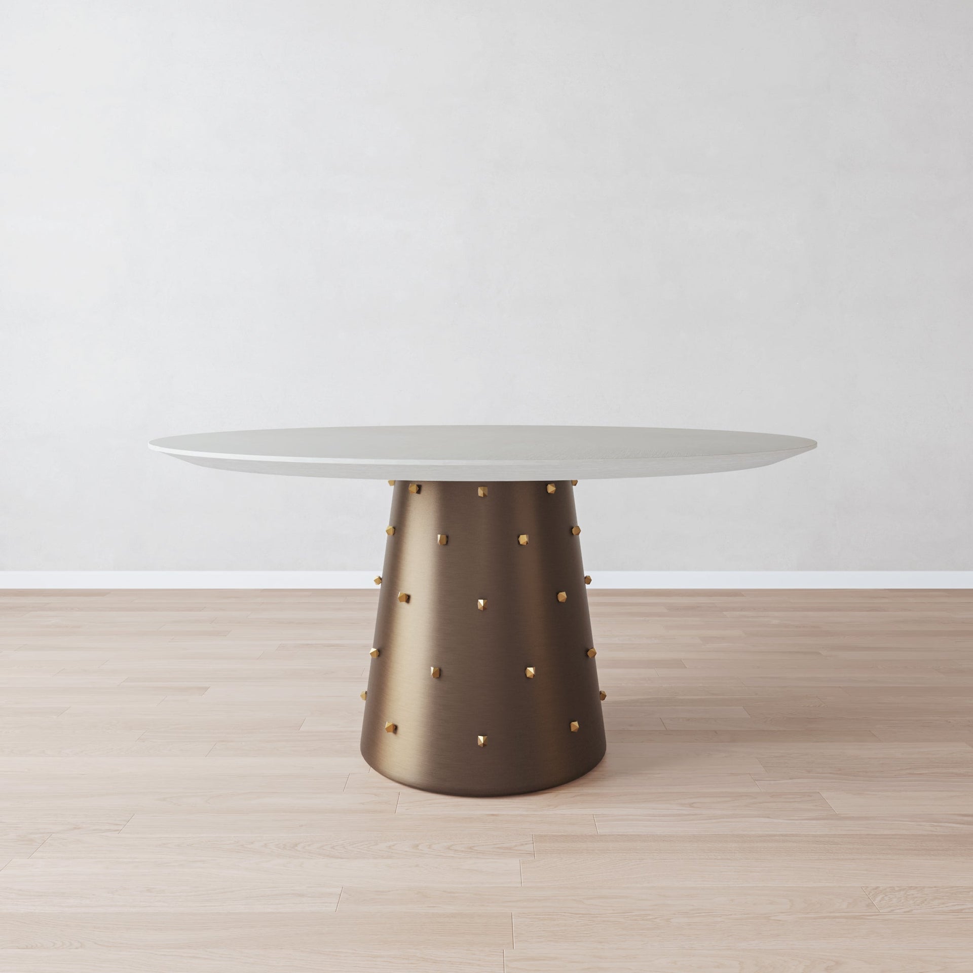 ROCHE BRASS GRANDE ROUND DINING TABLE